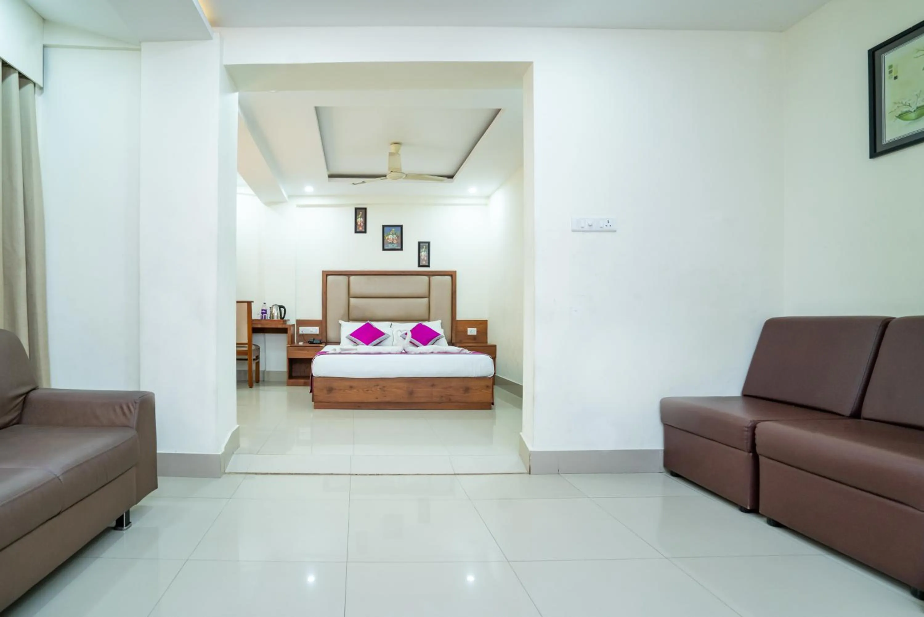 Living room, Bed in Nexstay Crystal Residency