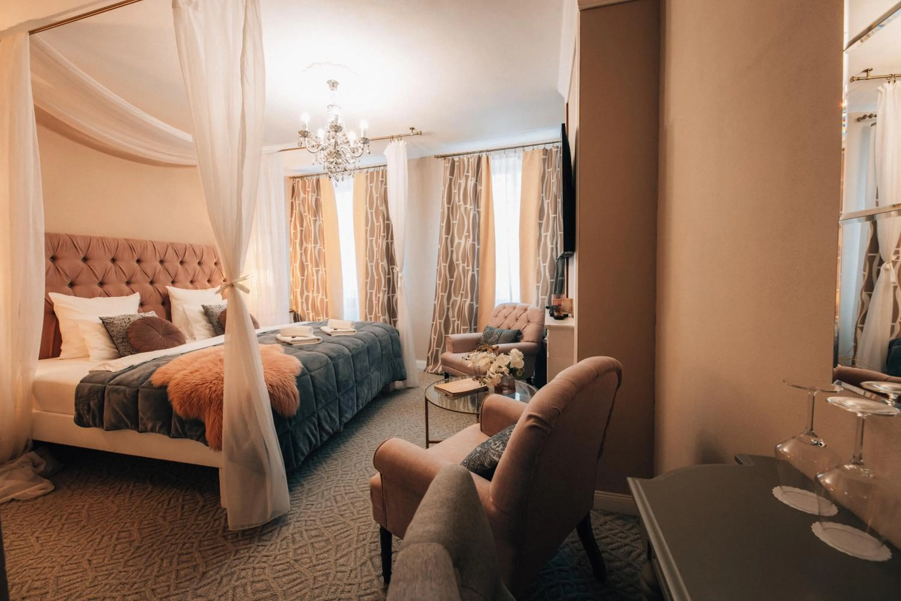 Bed in Hotel Telč