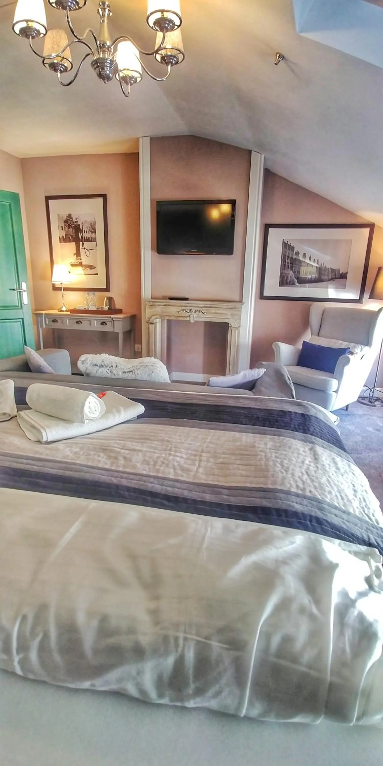 Bed in Hotel Telč