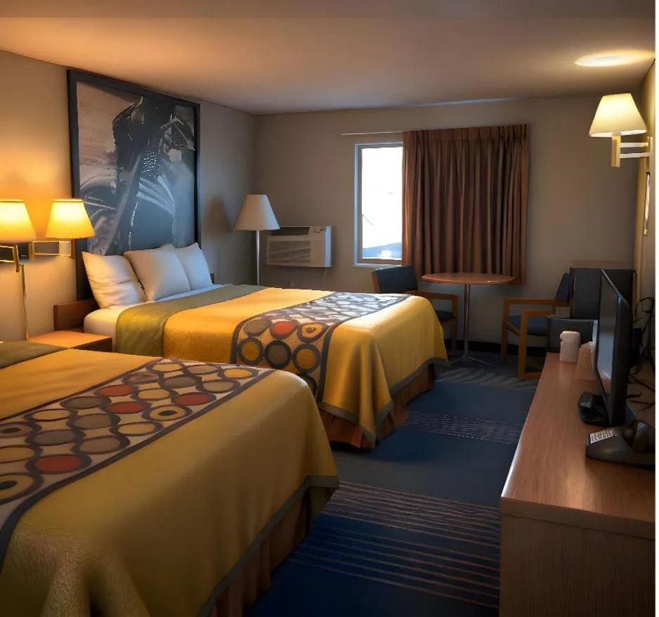 Bed in Super 8 by Wyndham Belle Fourche SD