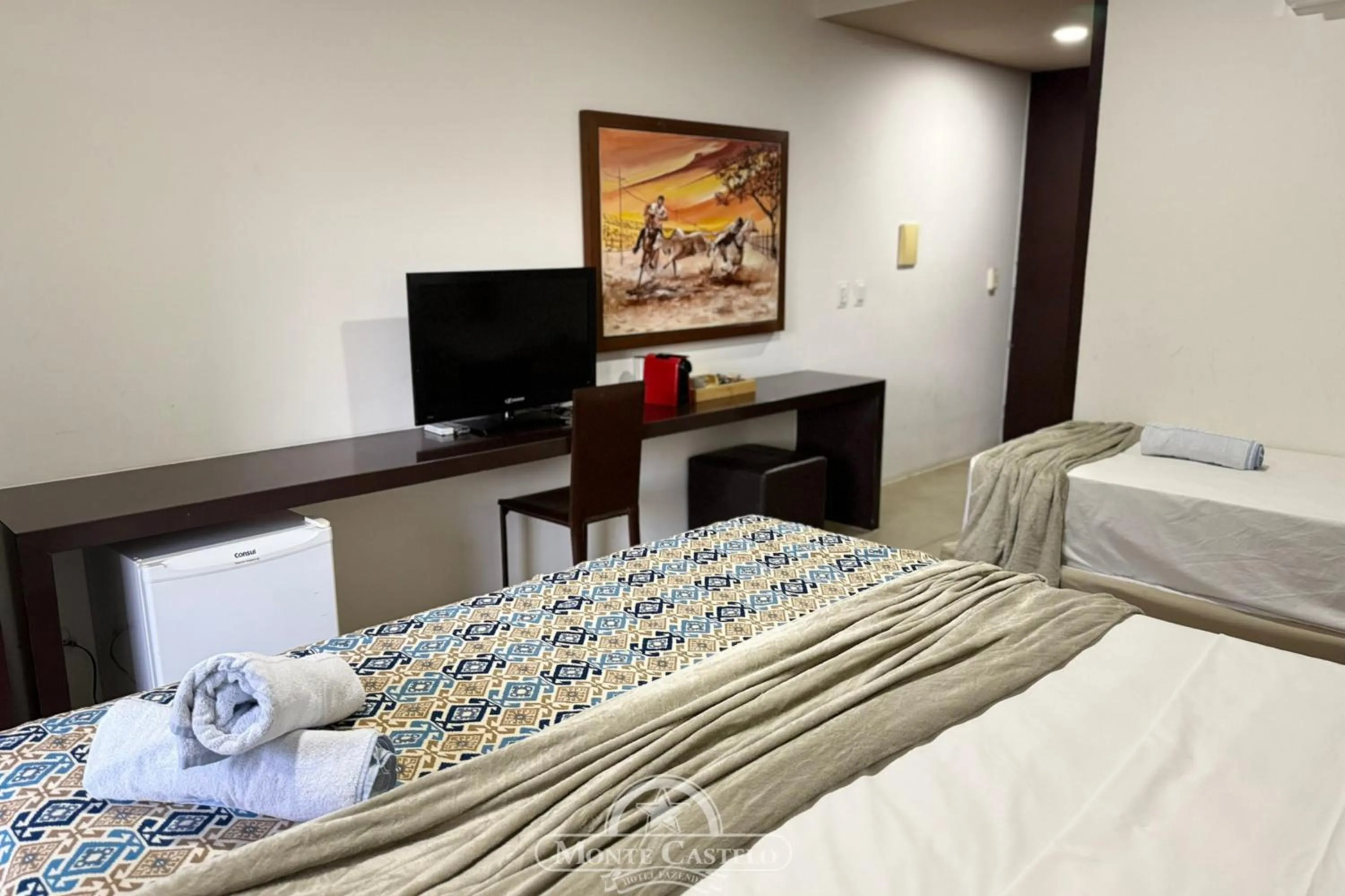 Bed in Hotel Fazenda Monte Castelo