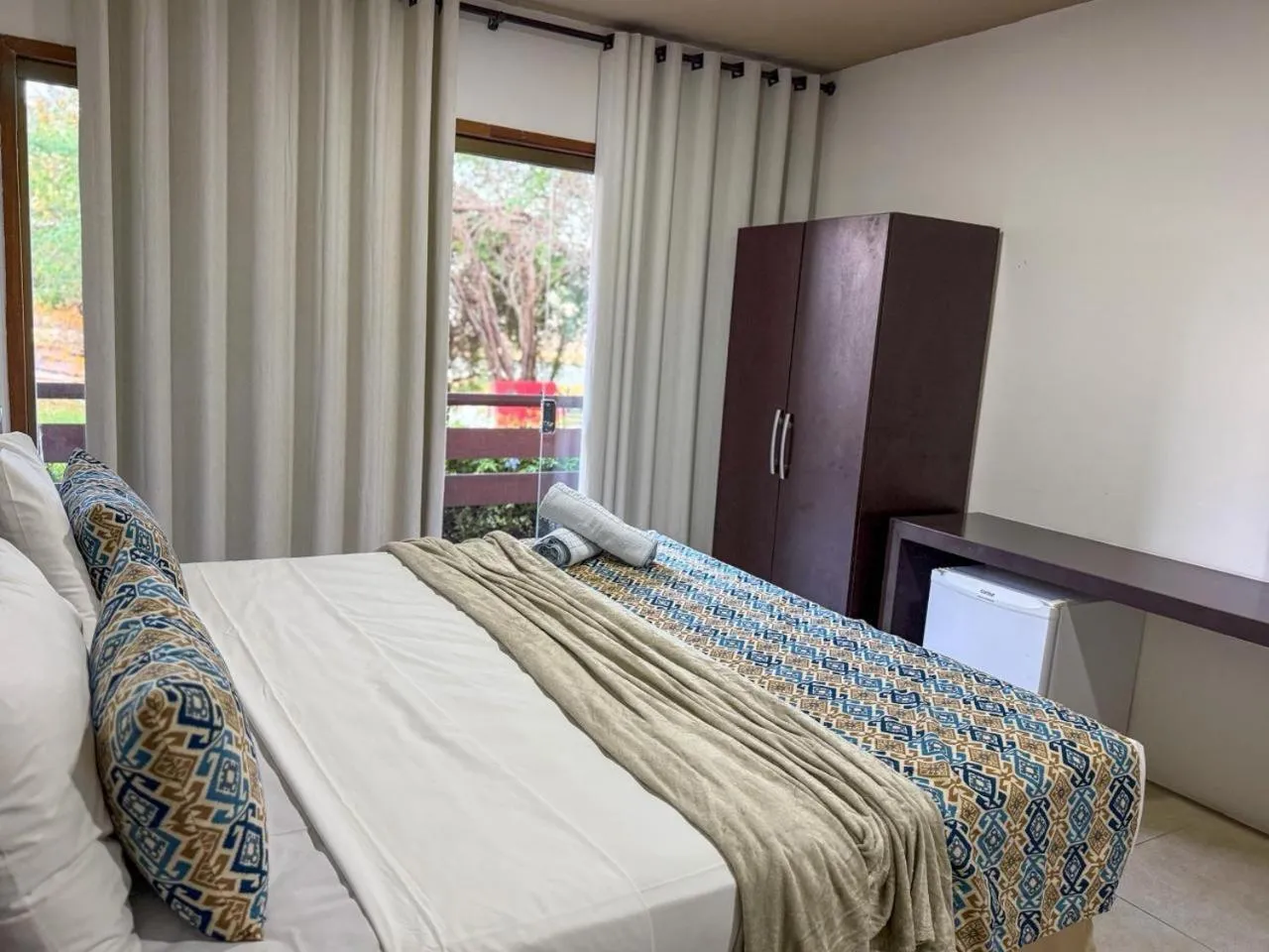 Bed in Hotel Fazenda Monte Castelo