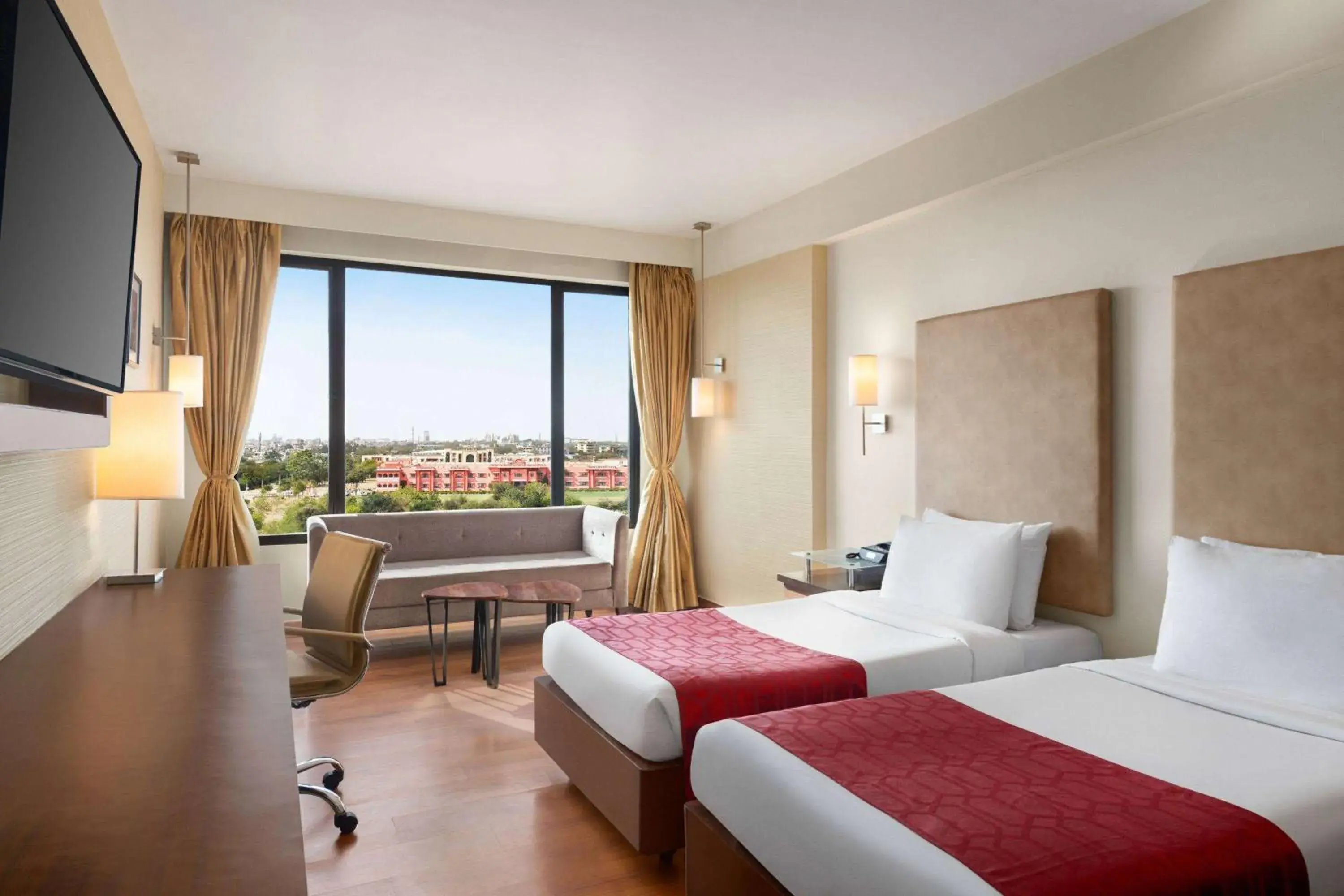 Photo of the whole room, Bed in Ramada by Wyndham Jaipur North Photo of the whole room, Bed in Ramada by Wyndham Jaipur North