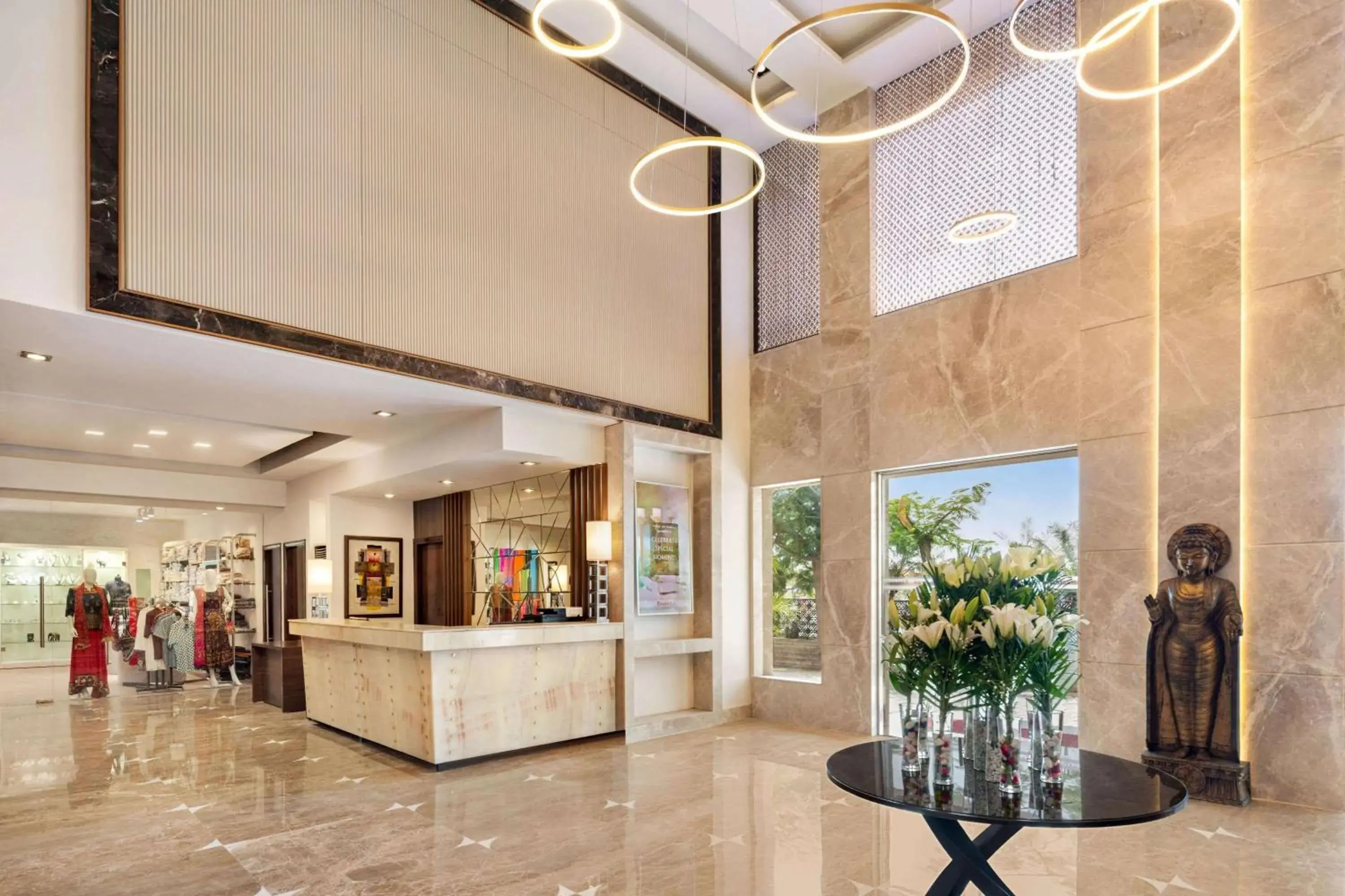 Lobby or reception in Ramada by Wyndham Jaipur North Lobby or reception in Ramada by Wyndham Jaipur North