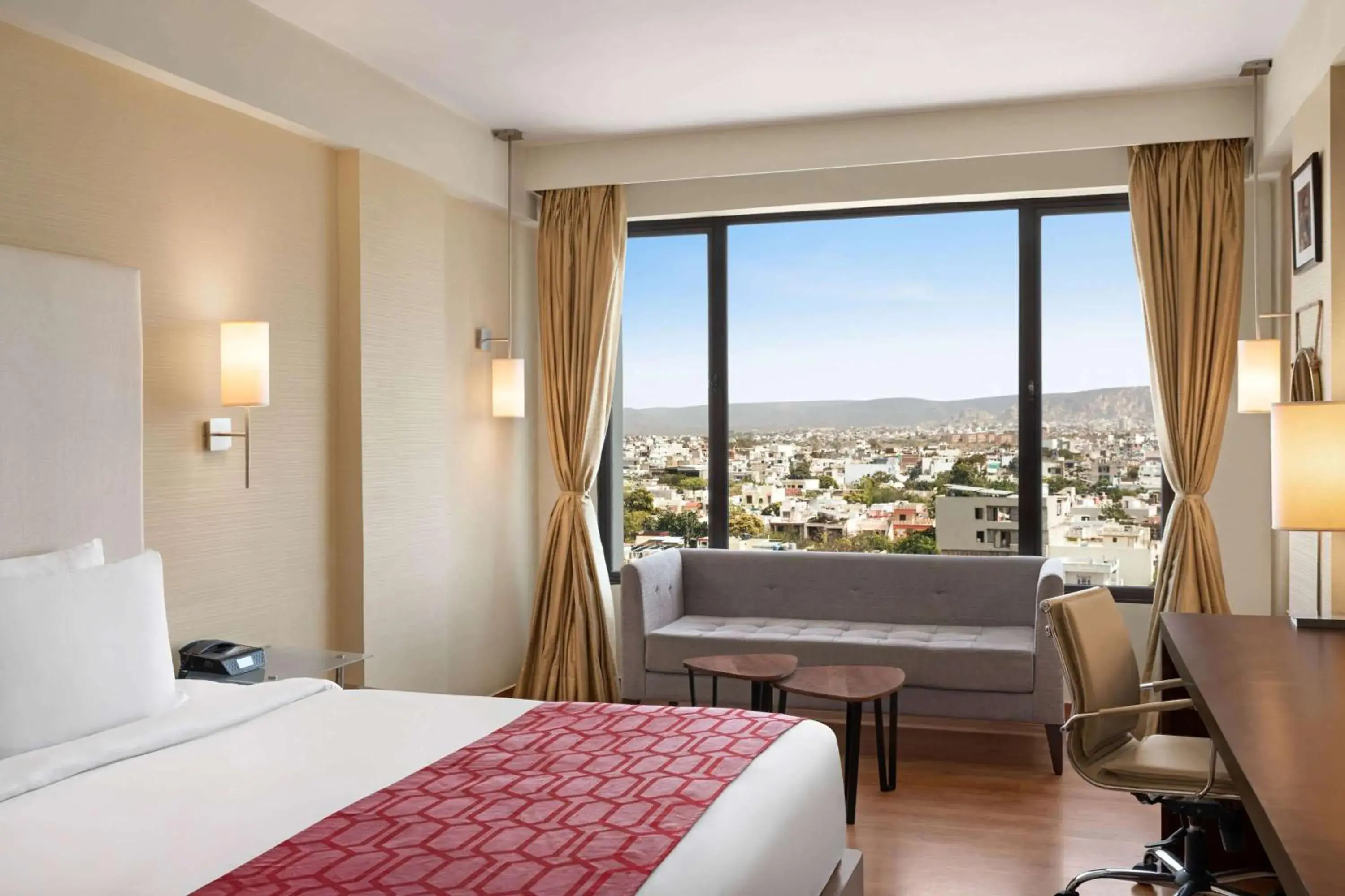 Bedroom, Bed in Ramada by Wyndham Jaipur North Bedroom, Bed in Ramada by Wyndham Jaipur North