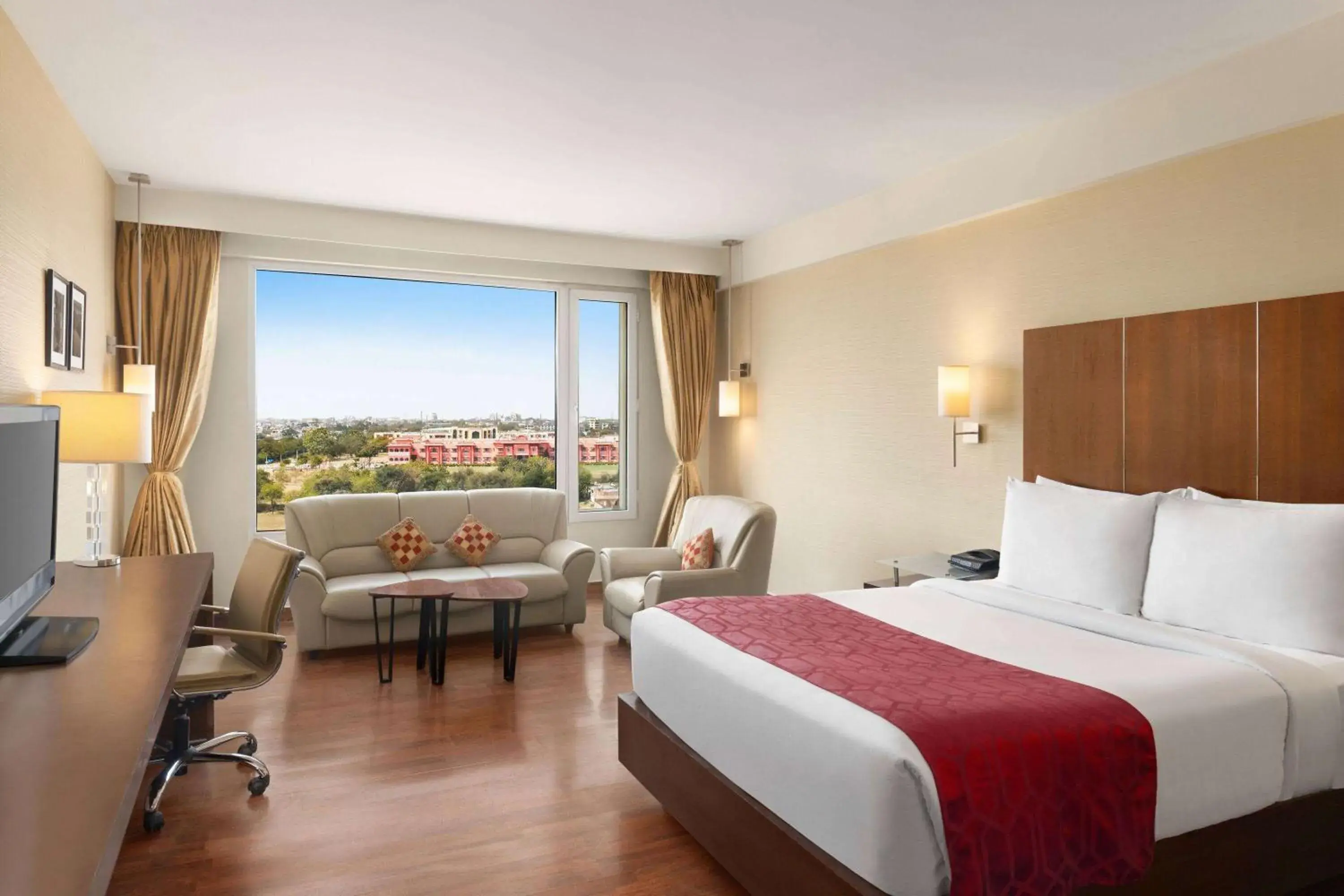 Photo of the whole room, Bed in Ramada by Wyndham Jaipur North Photo of the whole room, Bed in Ramada by Wyndham Jaipur North