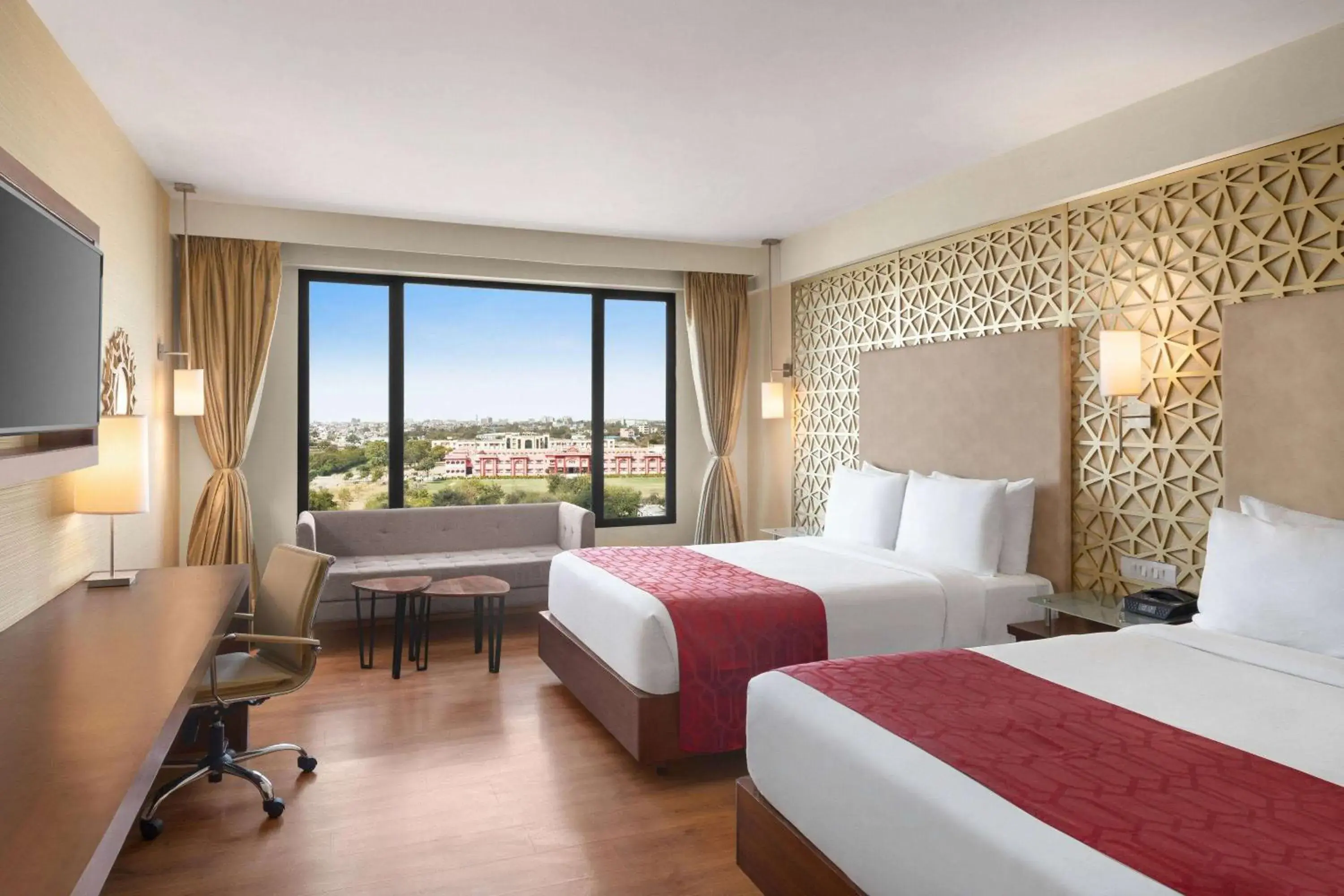 Photo of the whole room, Bed in Ramada by Wyndham Jaipur North Photo of the whole room, Bed in Ramada by Wyndham Jaipur North