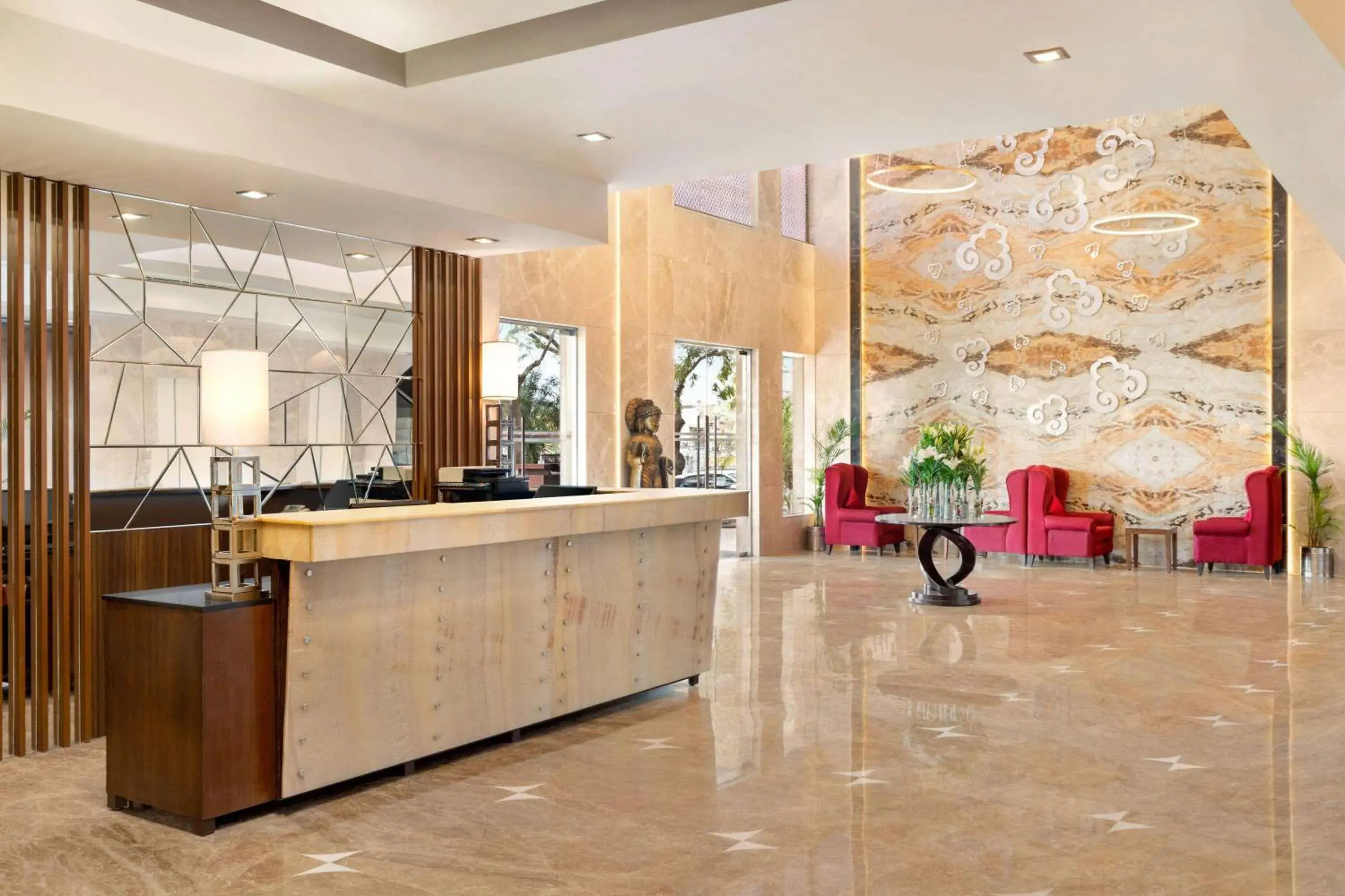 Lobby or reception in Ramada by Wyndham Jaipur North Lobby or reception in Ramada by Wyndham Jaipur North