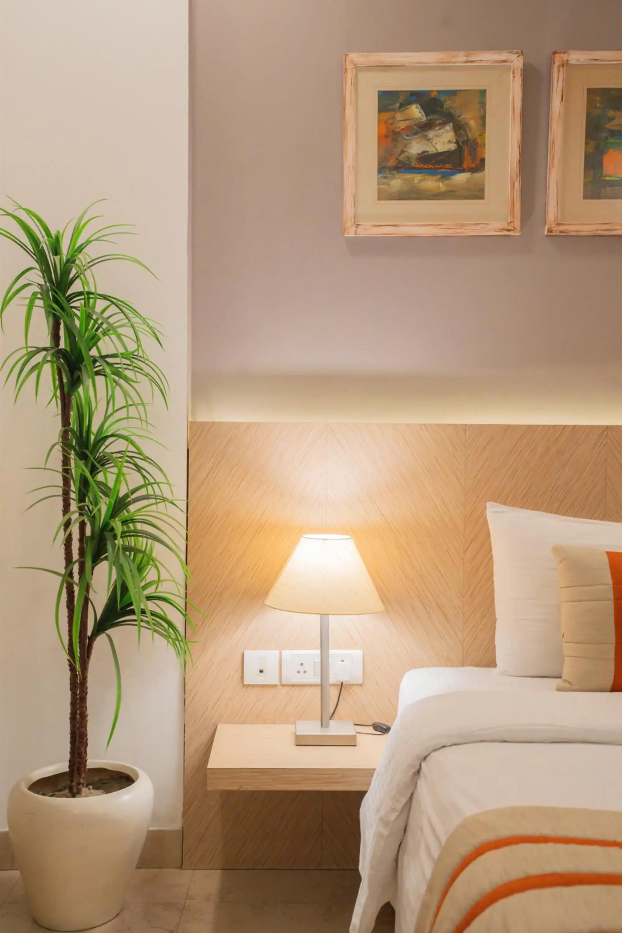 Decorative detail, Bed in Ahuja Residency Parklane Decorative detail, Bed in Ahuja Residency Parklane