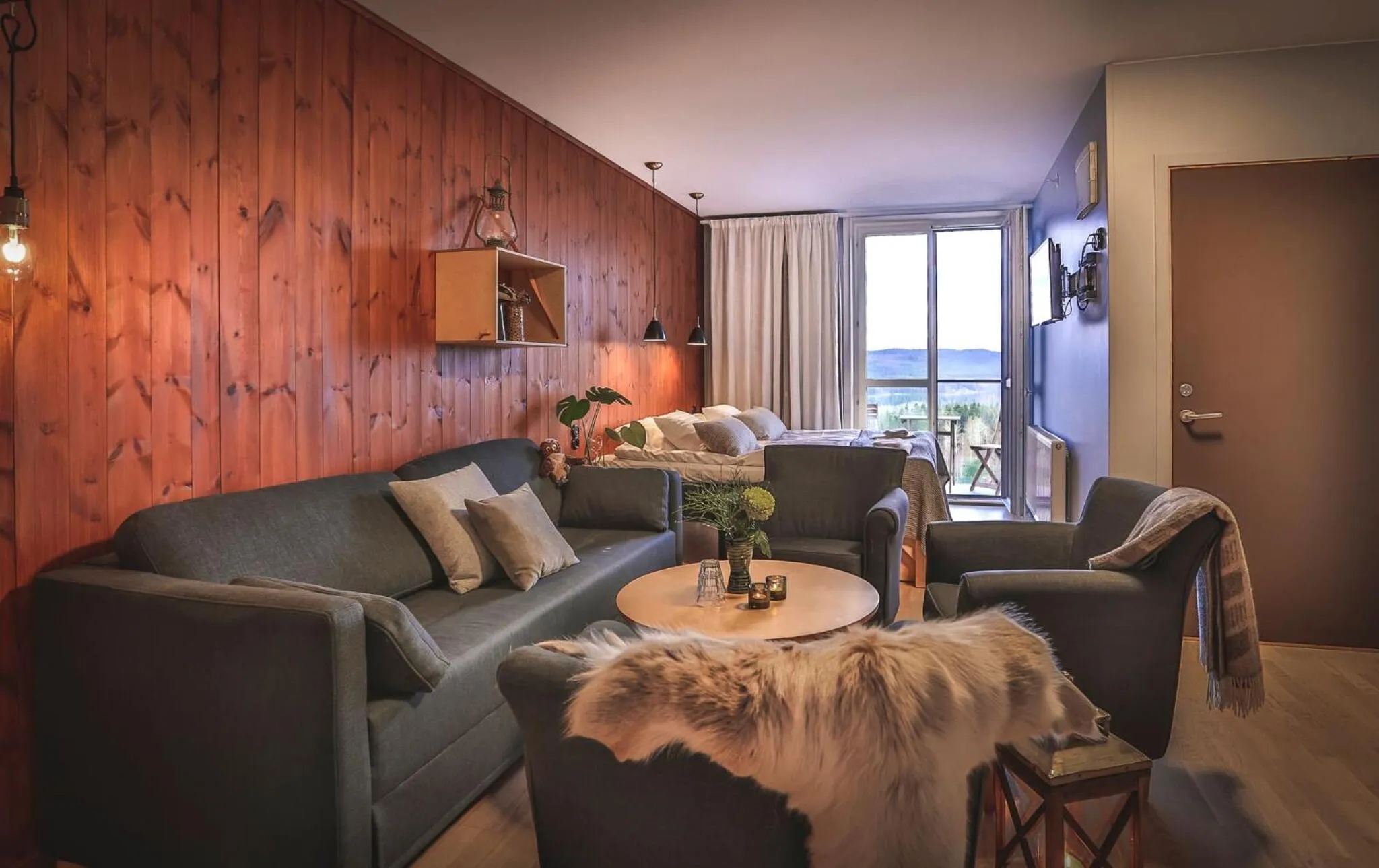 Seating area in Bergshotellet