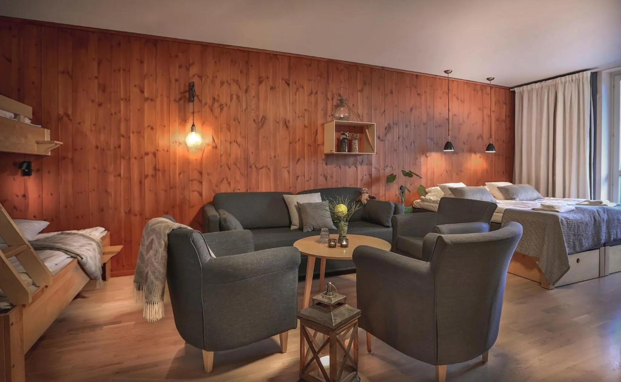 Seating area, Bed in Bergshotellet