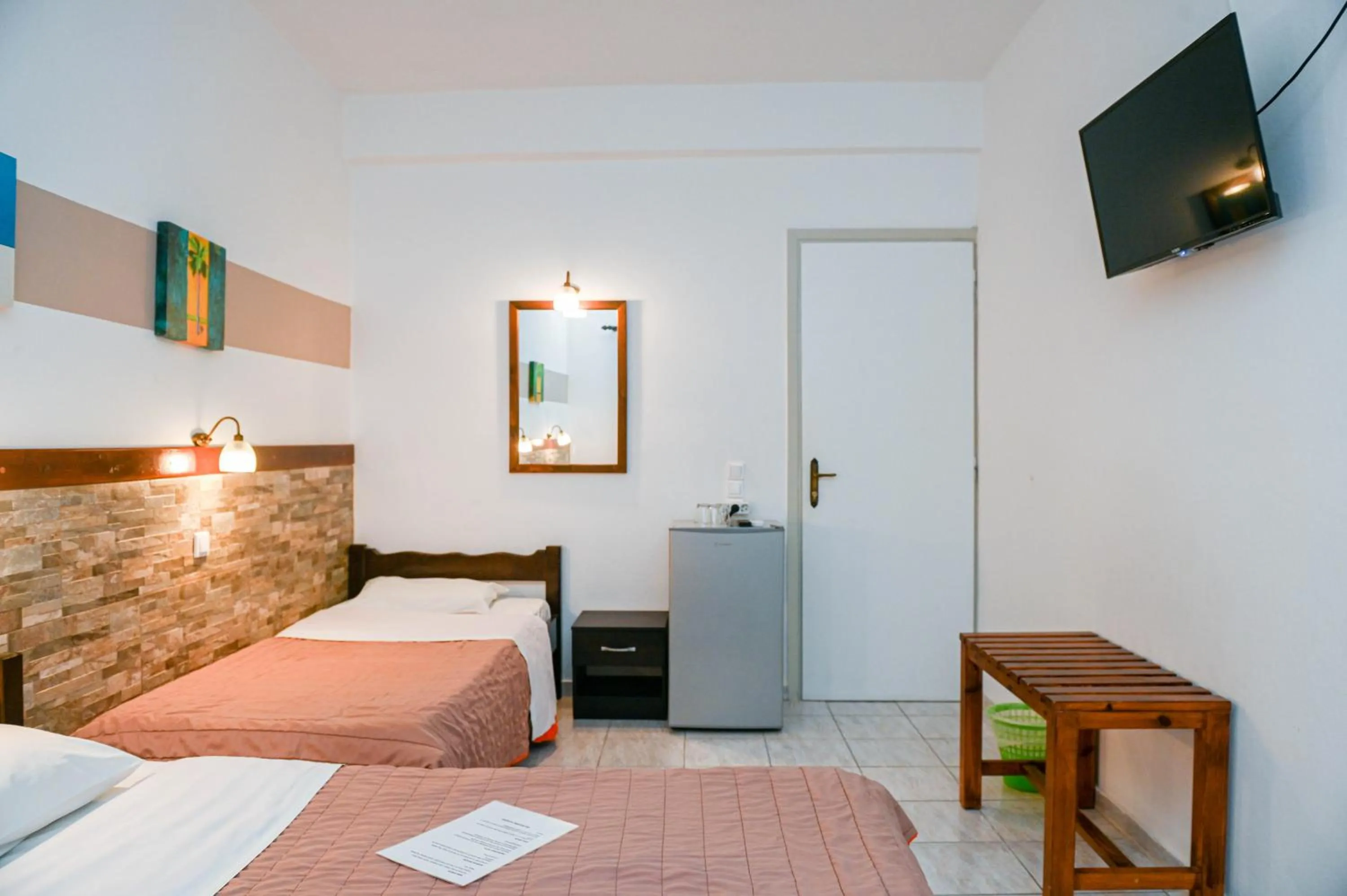 Bed in Narkissos Hotel