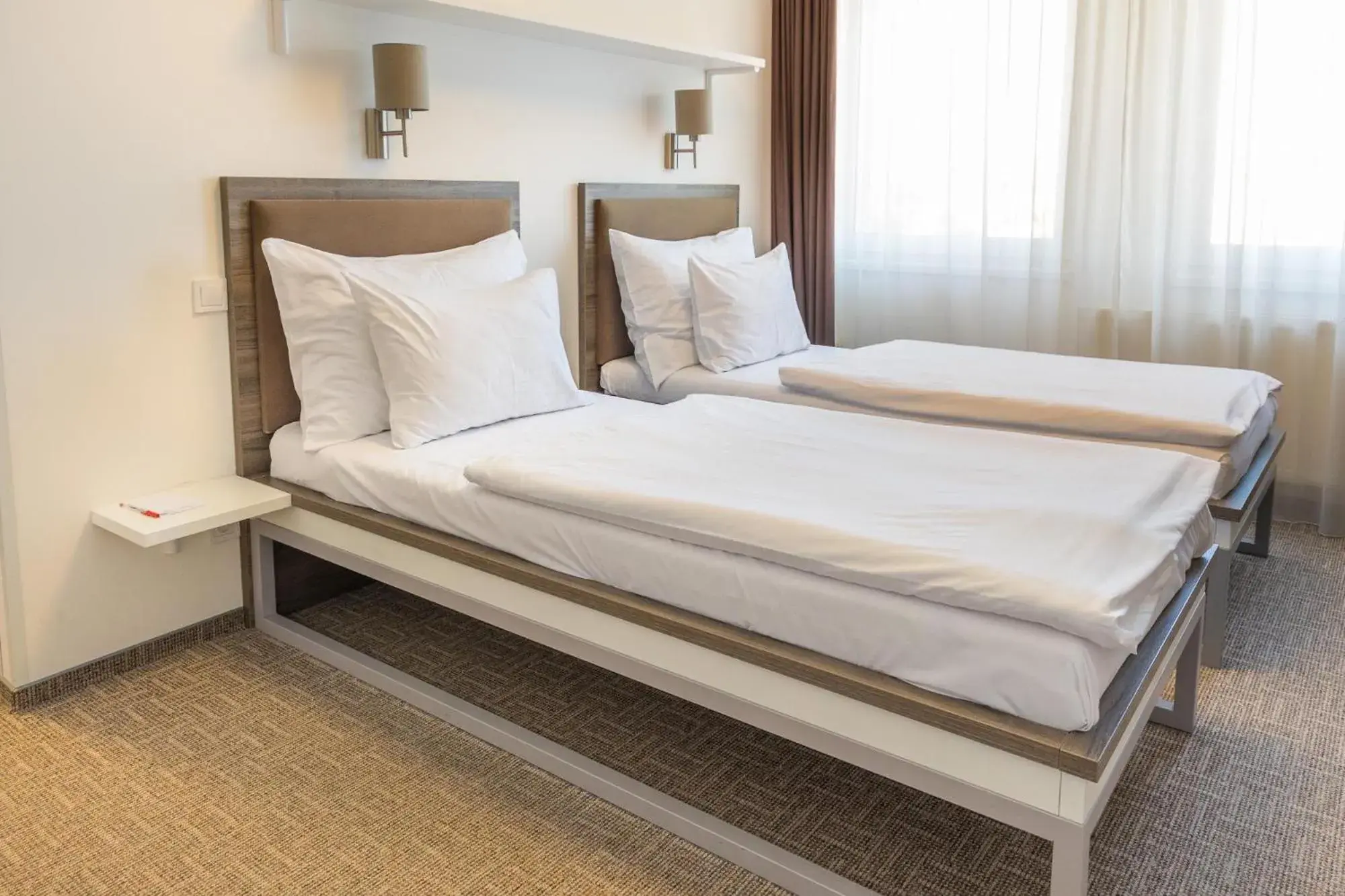 Bed in Skyhotel Prague Bed in Skyhotel Prague