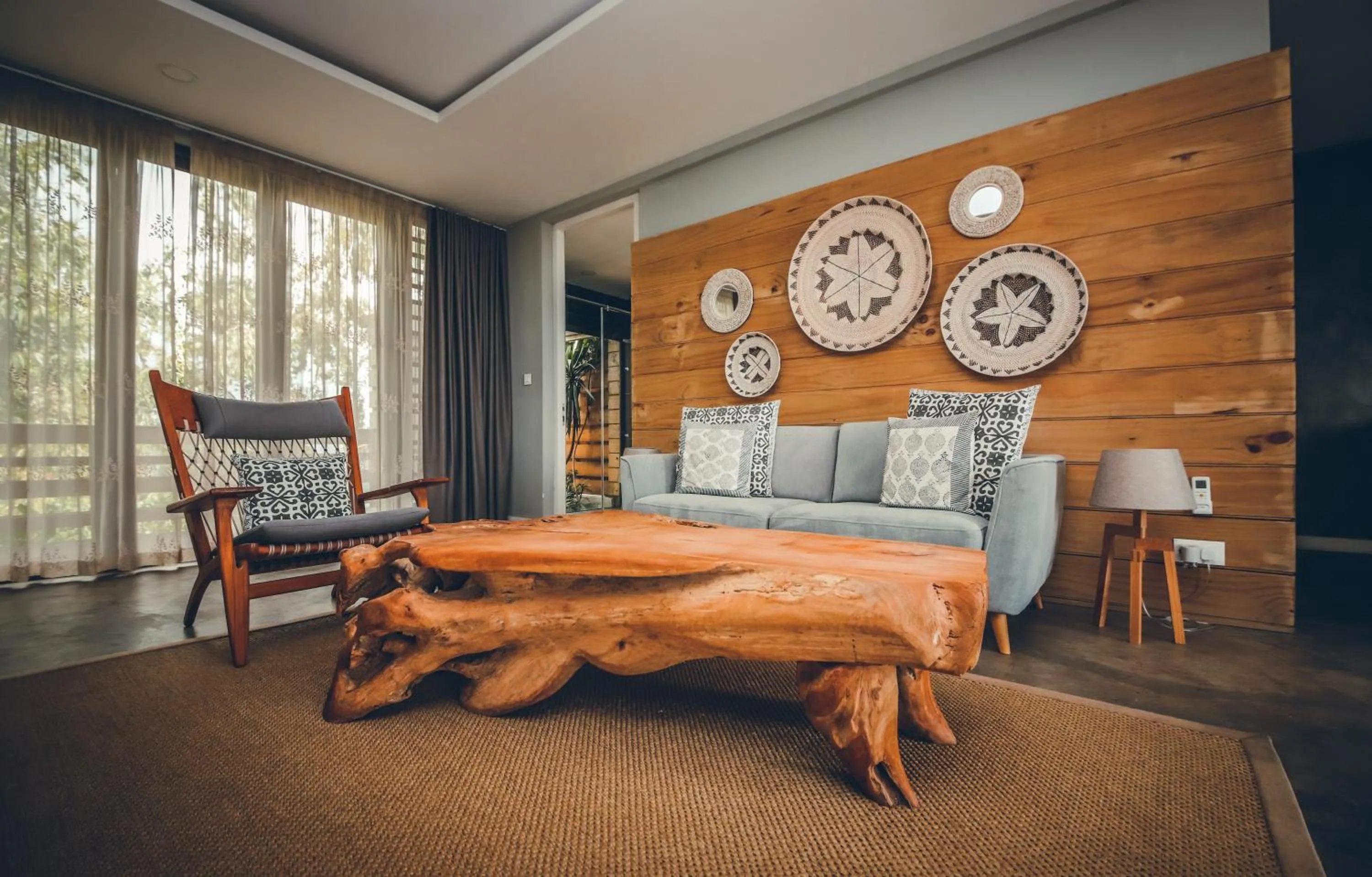 Living room in Hotel Chalets Chamarel