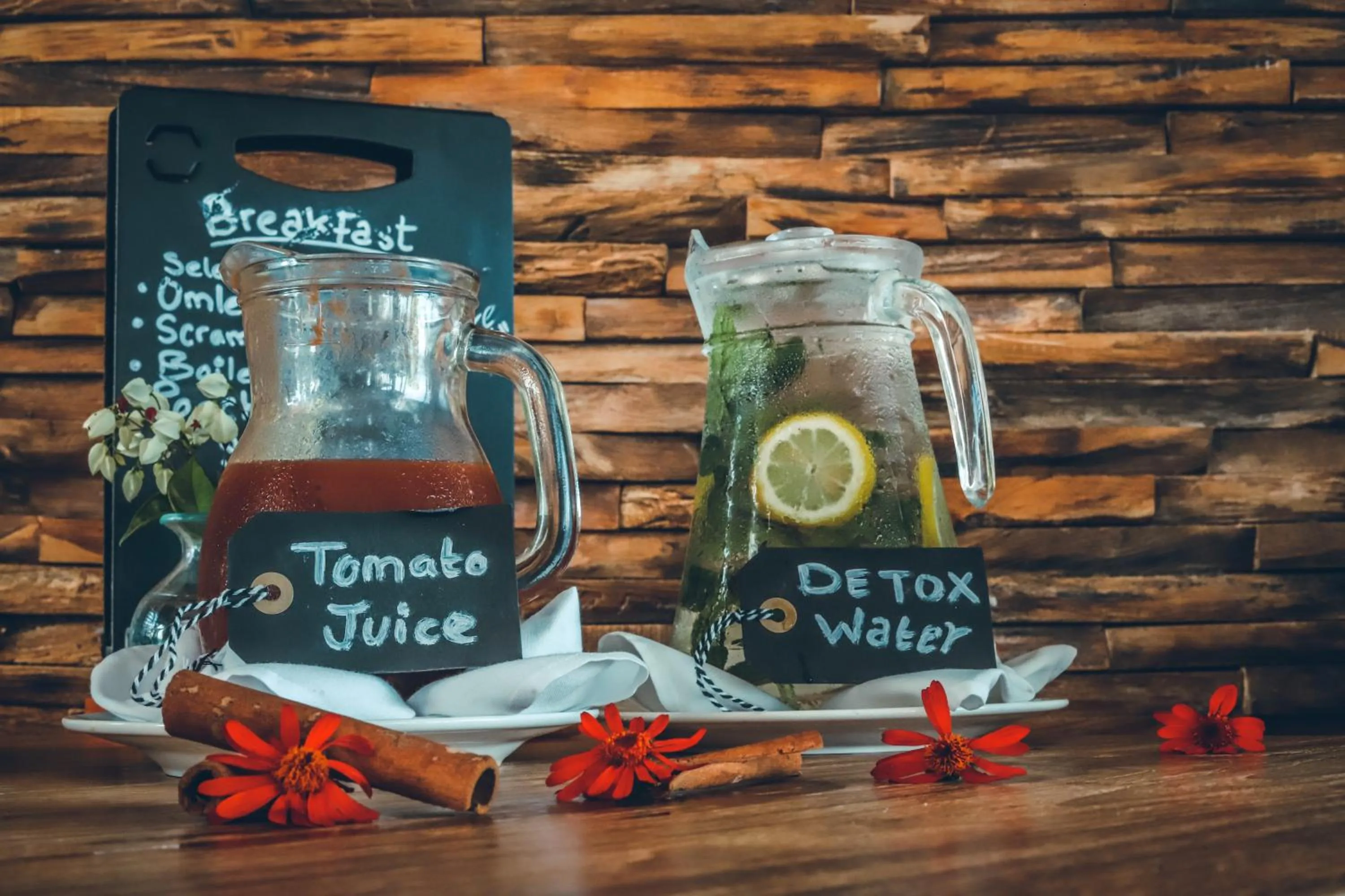 Buffet breakfast in Hotel Chalets Chamarel