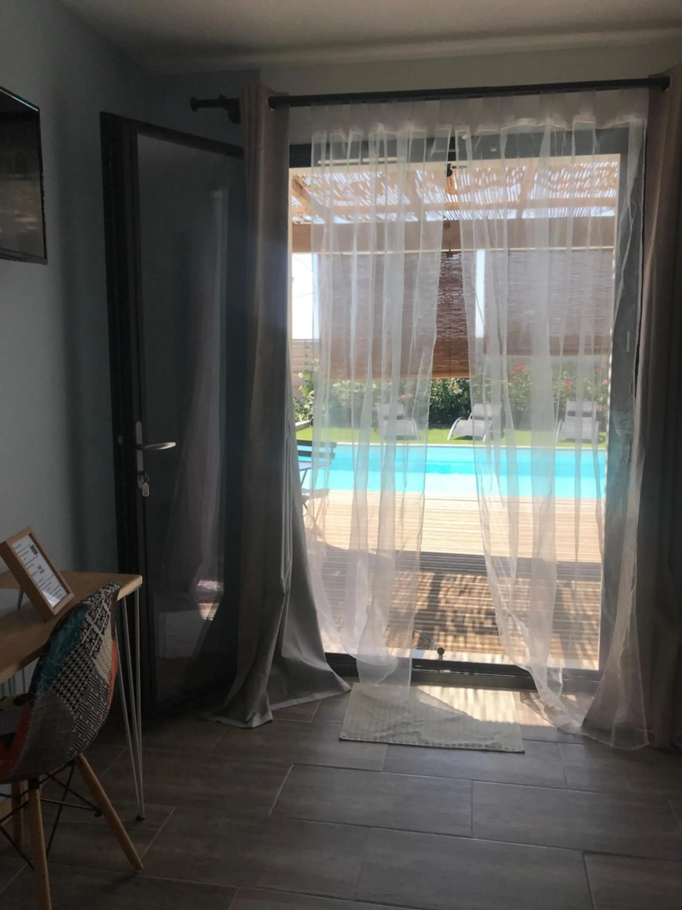 Pool view in les costebelles