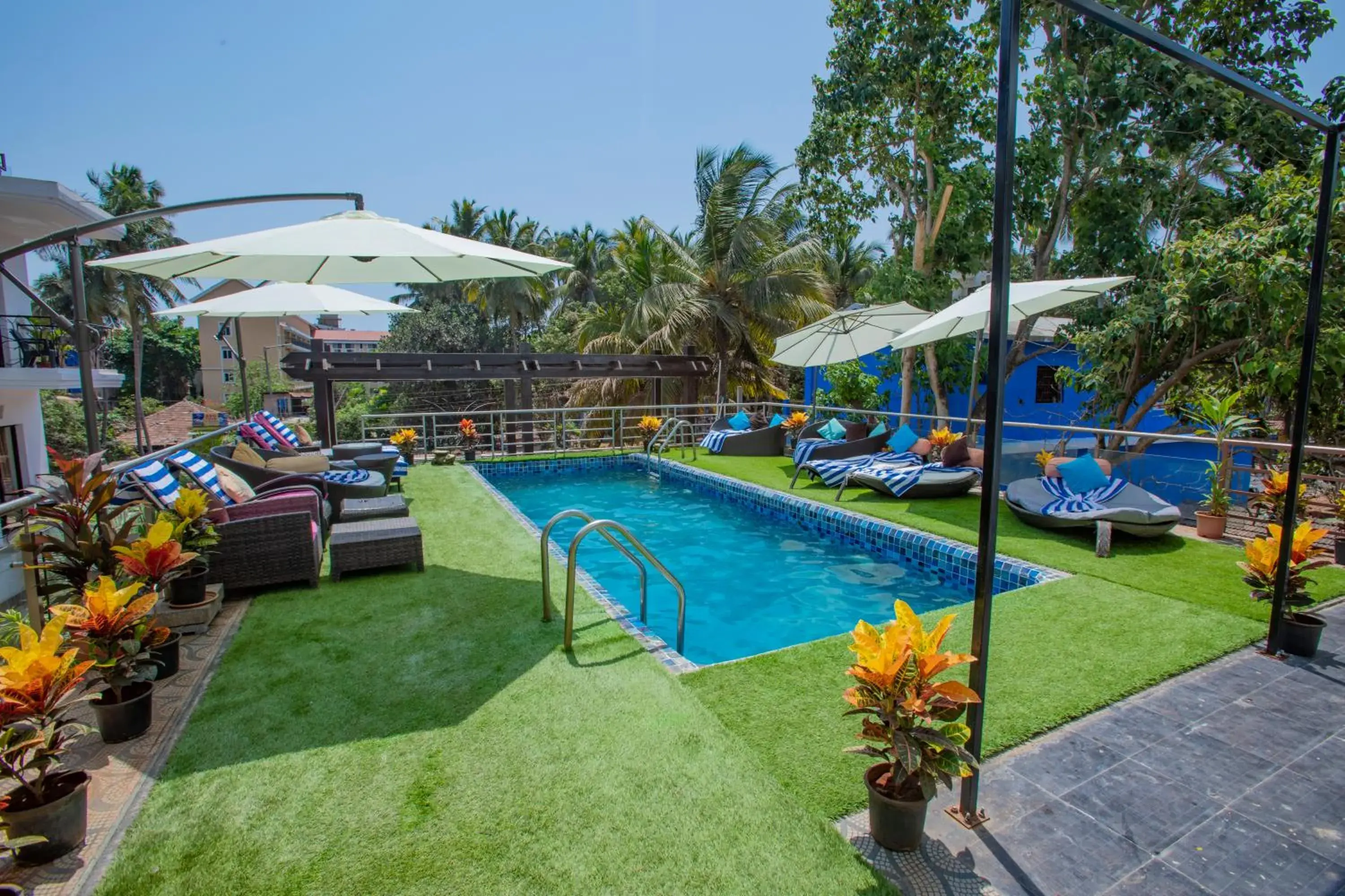 Pool view in Nitya Resort, Calangute Pool view in Nitya Resort, Calangute