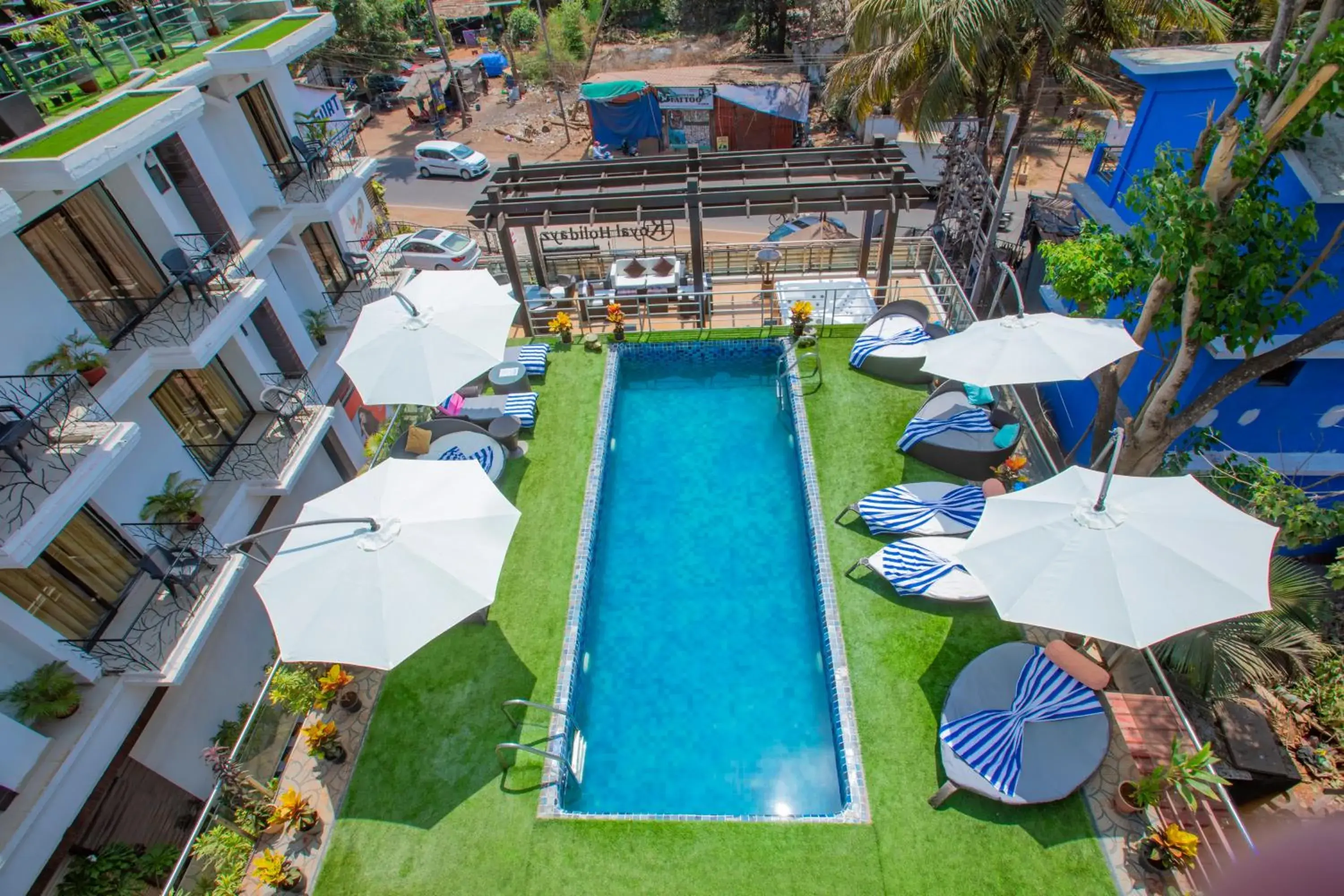 Pool view in Nitya Resort, Calangute Pool view in Nitya Resort, Calangute