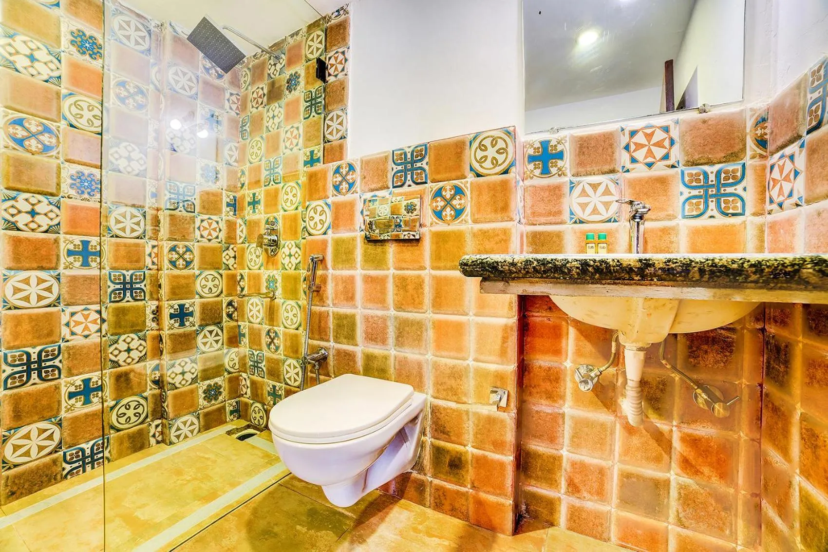 Bathroom in Nitya Resort, Calangute