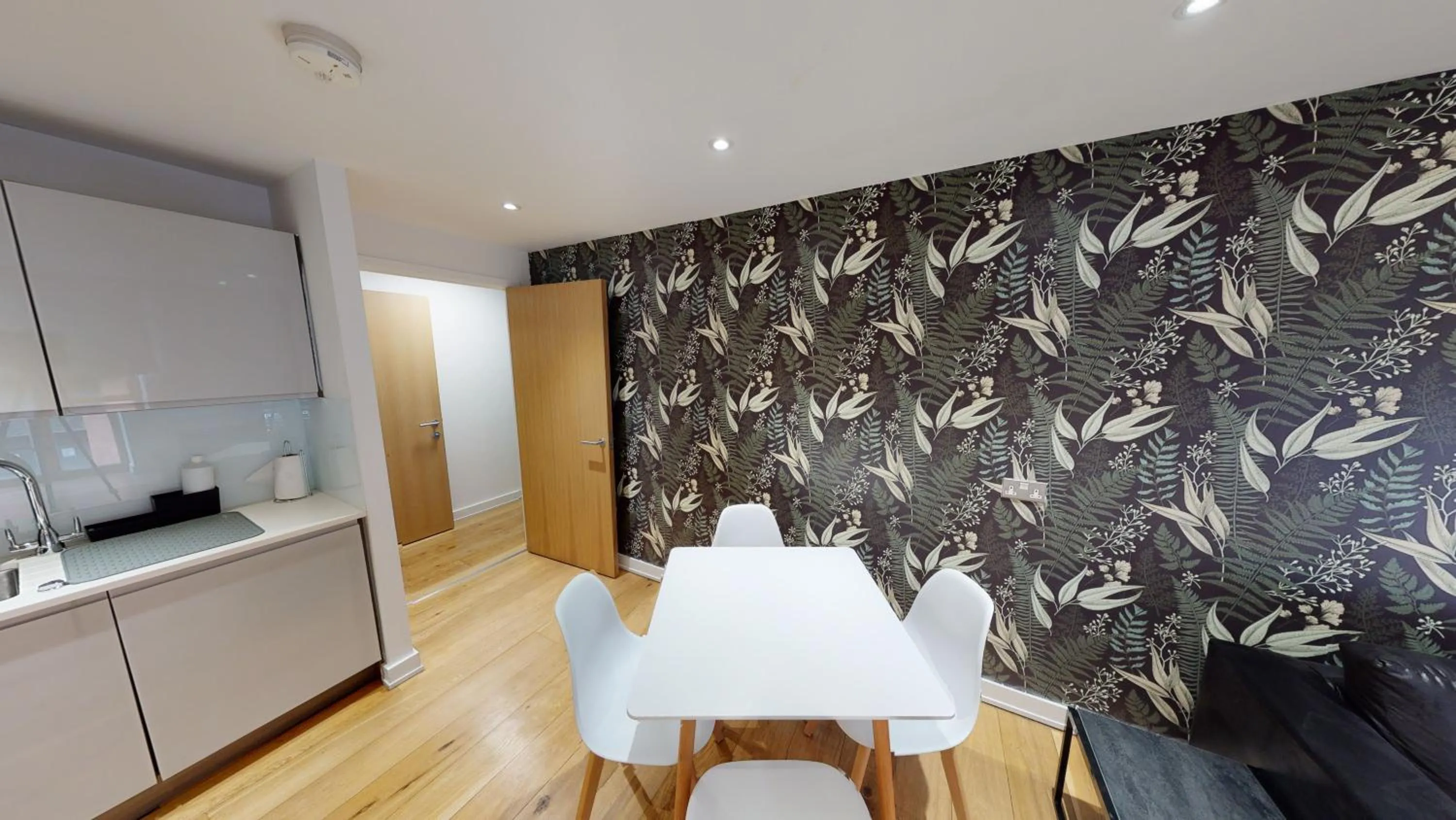 Dining area in Quay Apartments Manchester