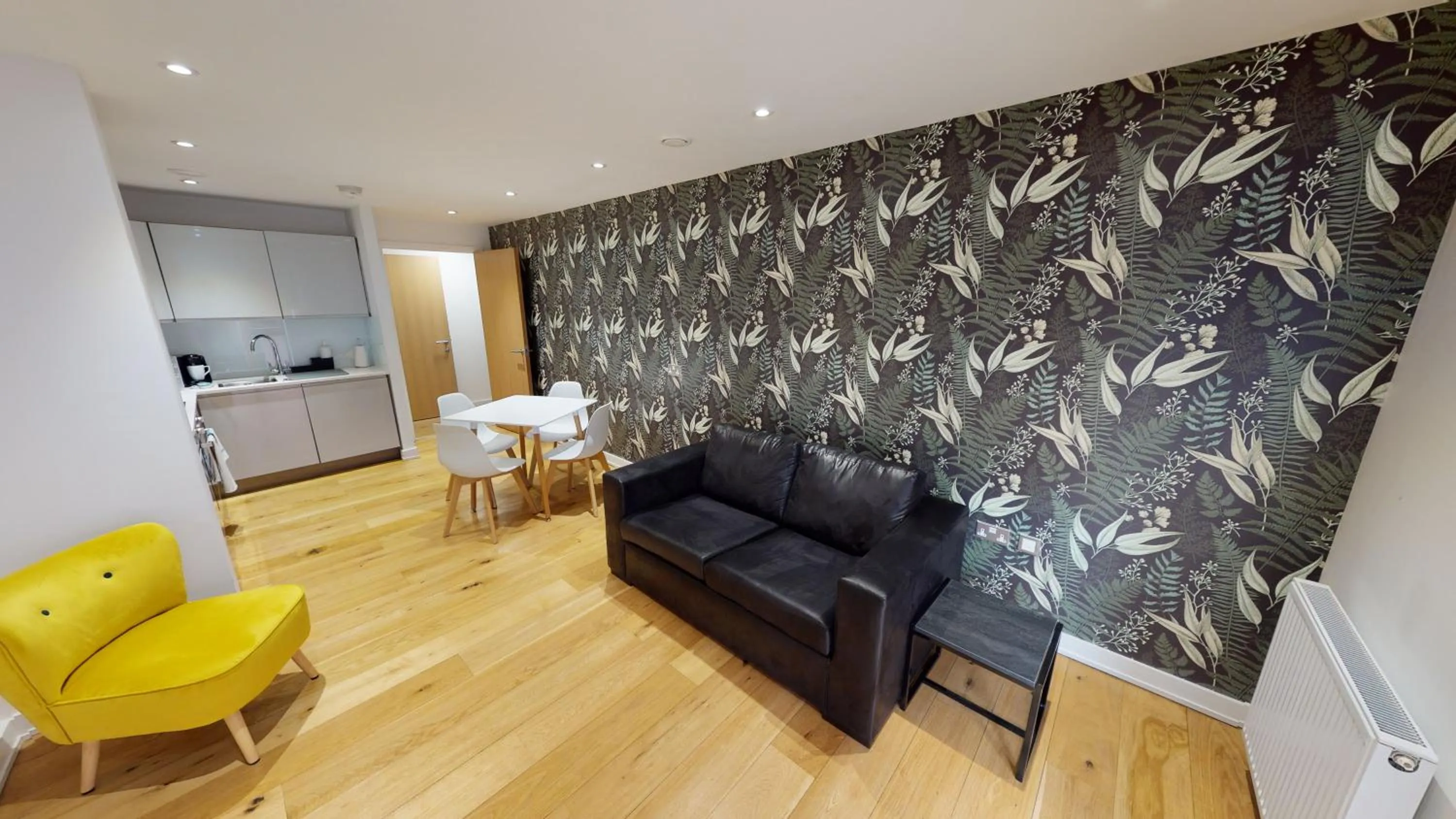 Living room in Quay Apartments Manchester