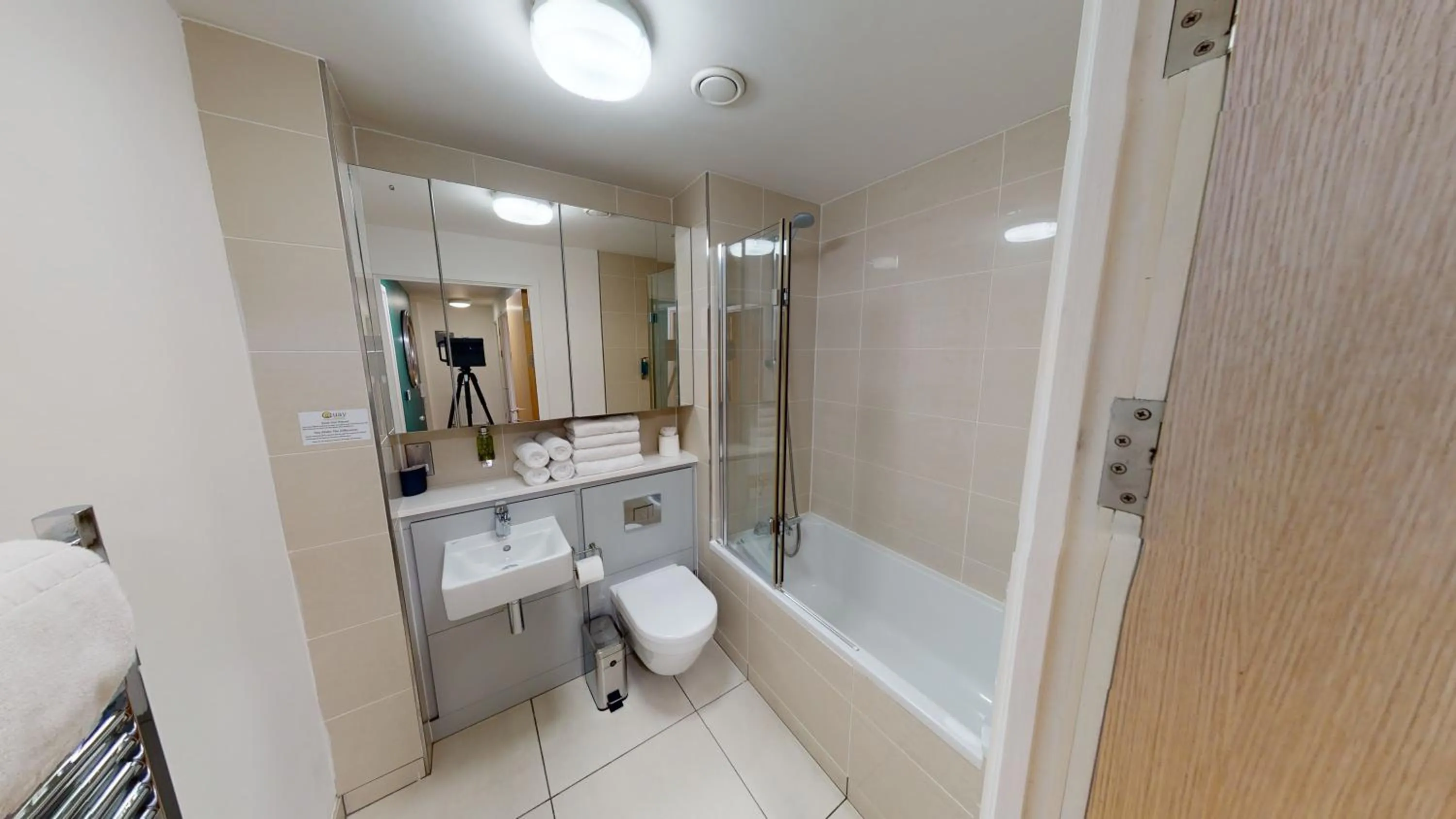 Toilet in Quay Apartments Manchester