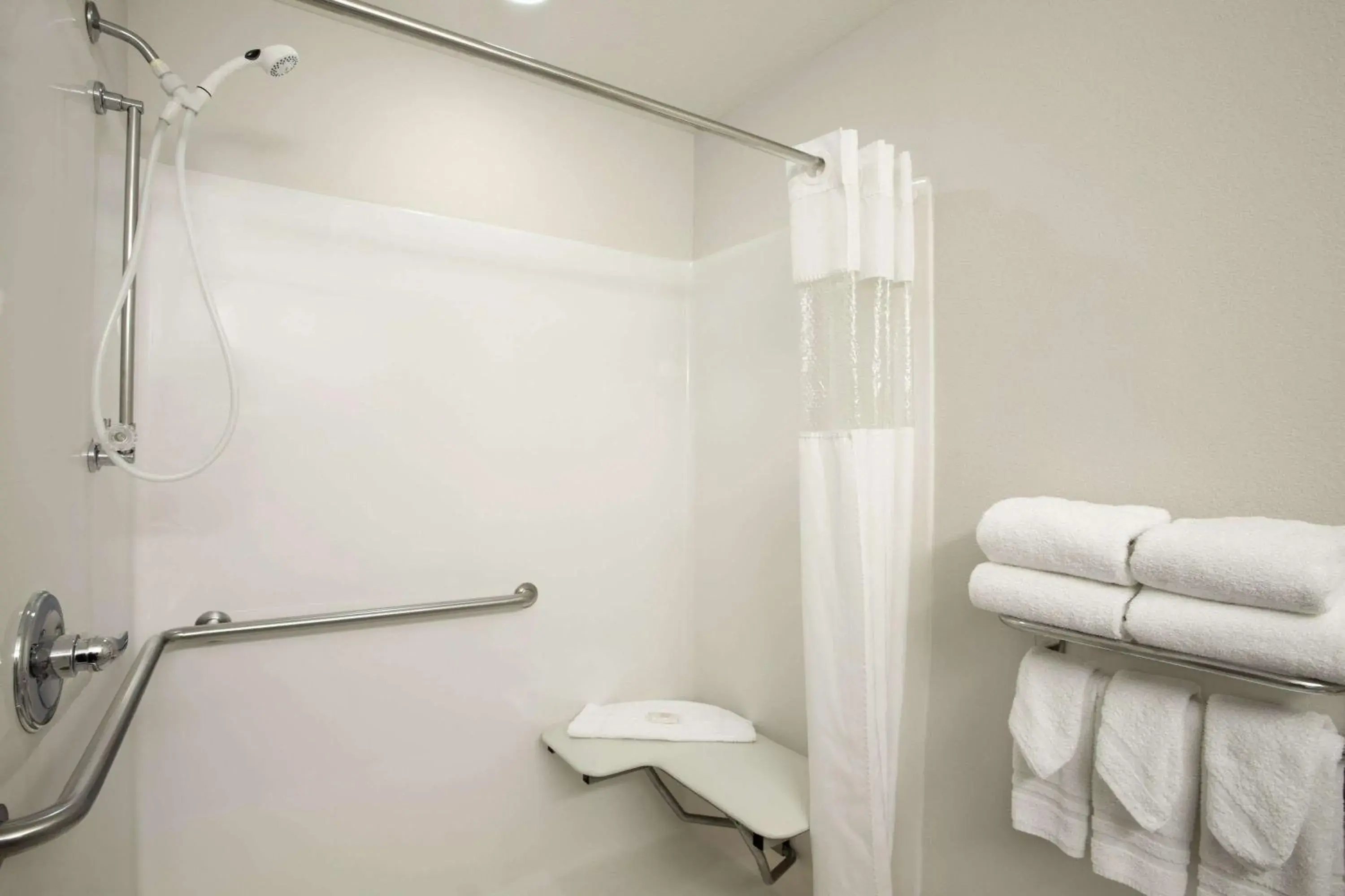 Bathroom in Ramada Limited by Wyndham, Bloomington I-55 & I-74 IL Bathroom in Ramada Limited by Wyndham, Bloomington I-55 & I-74 IL