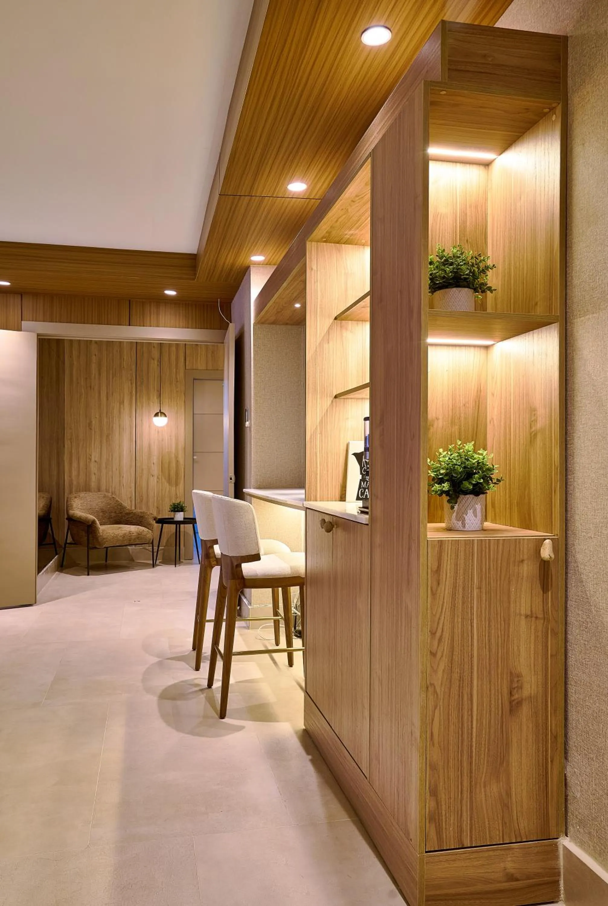 Seating area in Central Park Tower