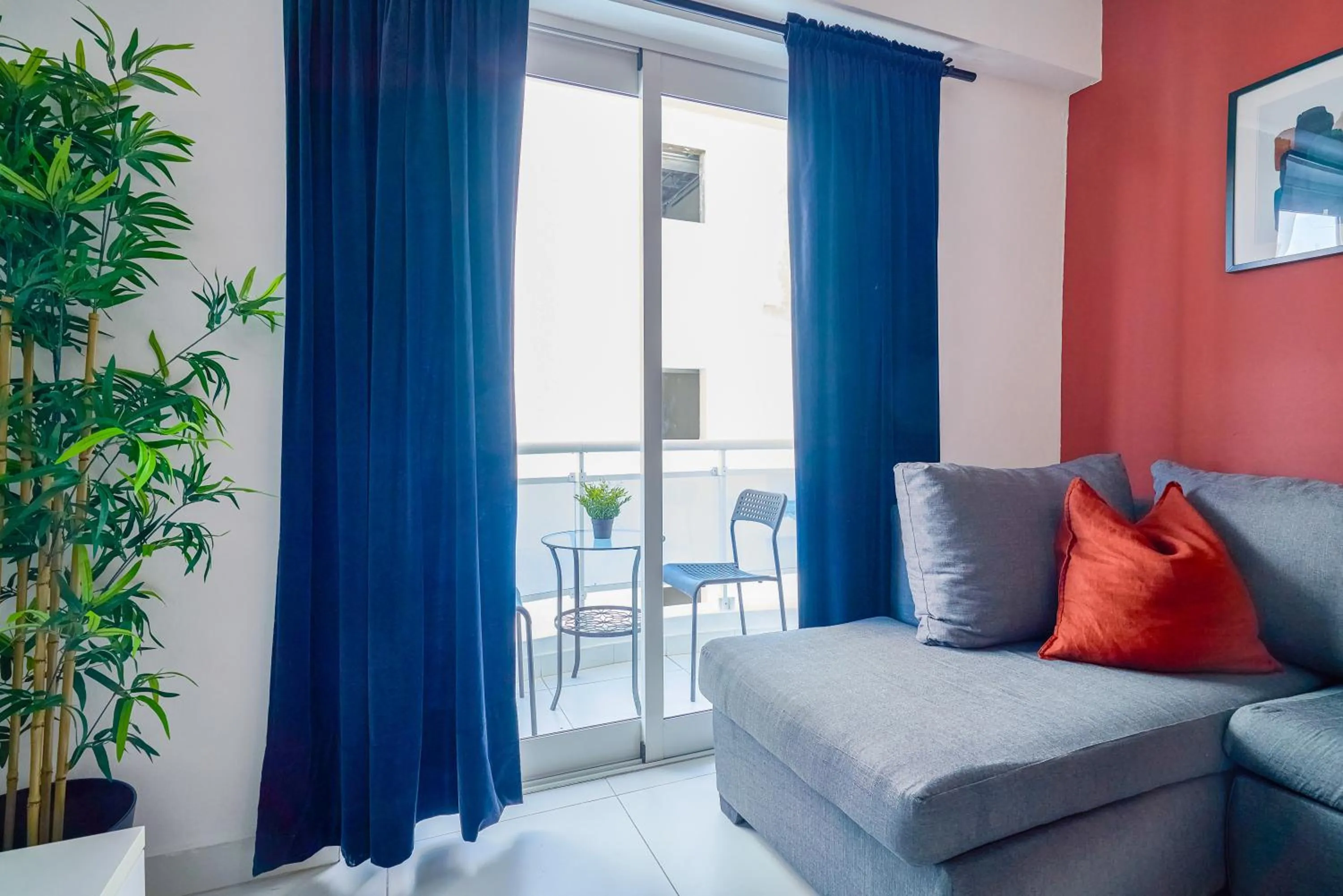 Living room in Central Park Tower