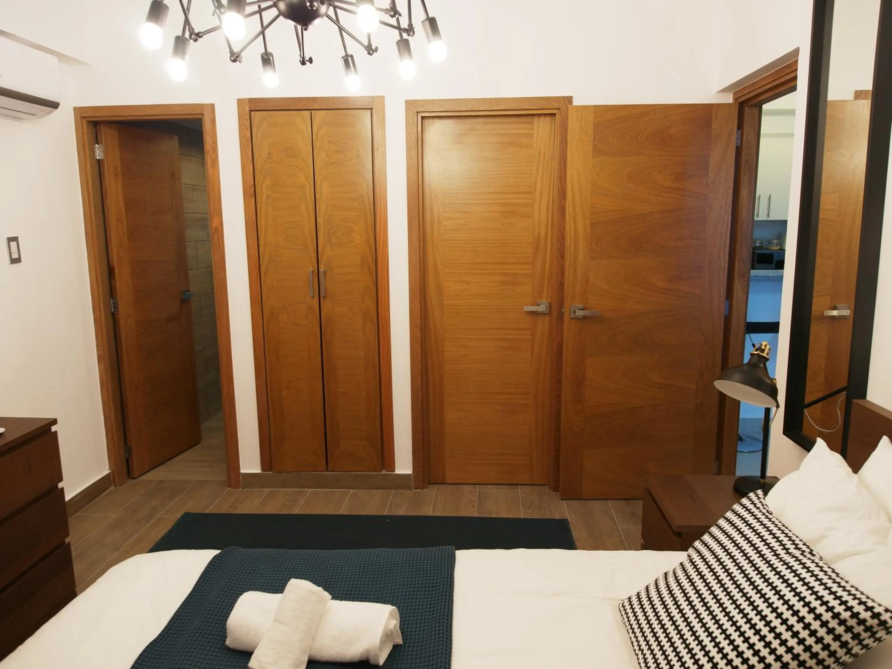 Photo of the whole room, Bed in Central Park Tower