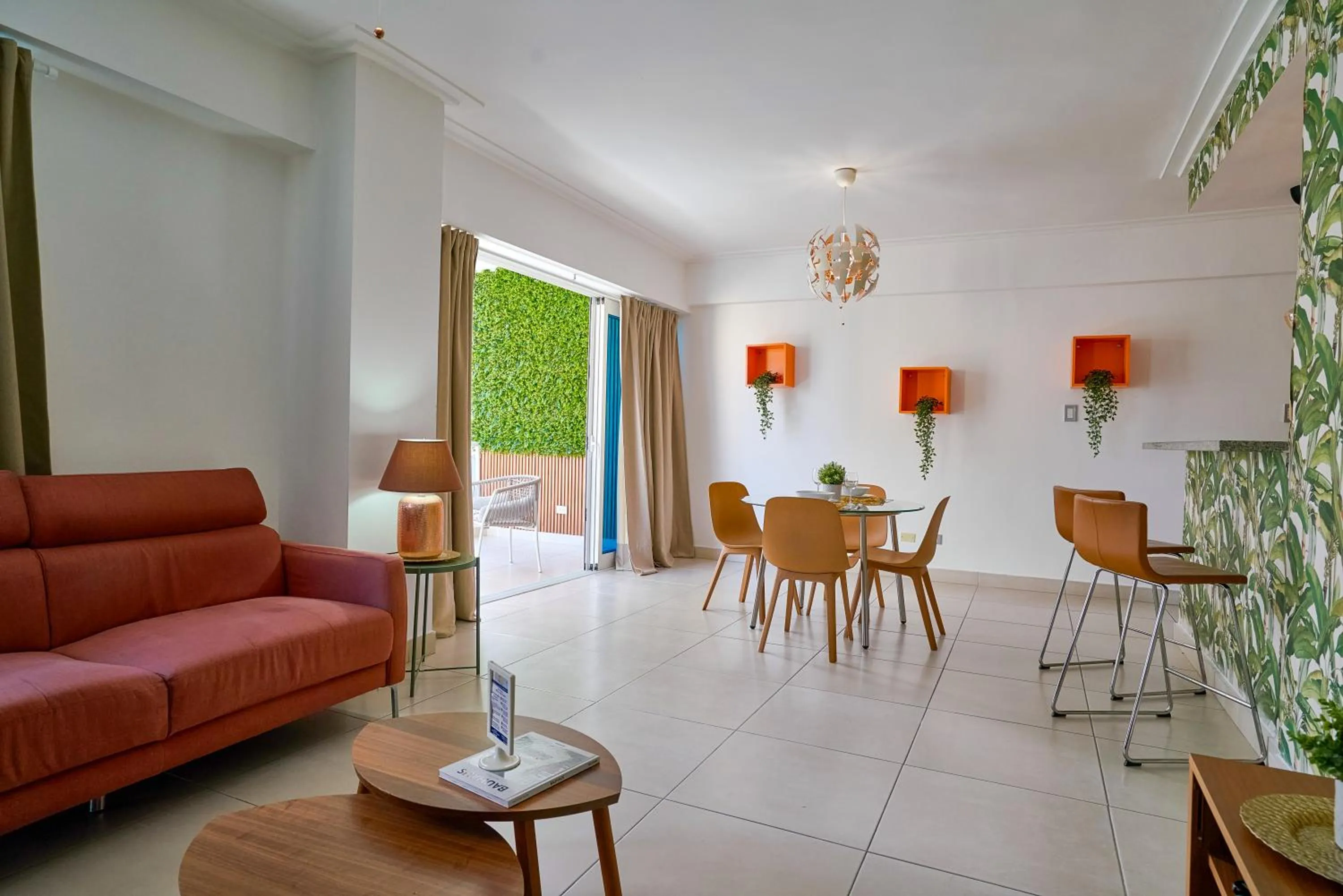 Living room in Central Park Tower