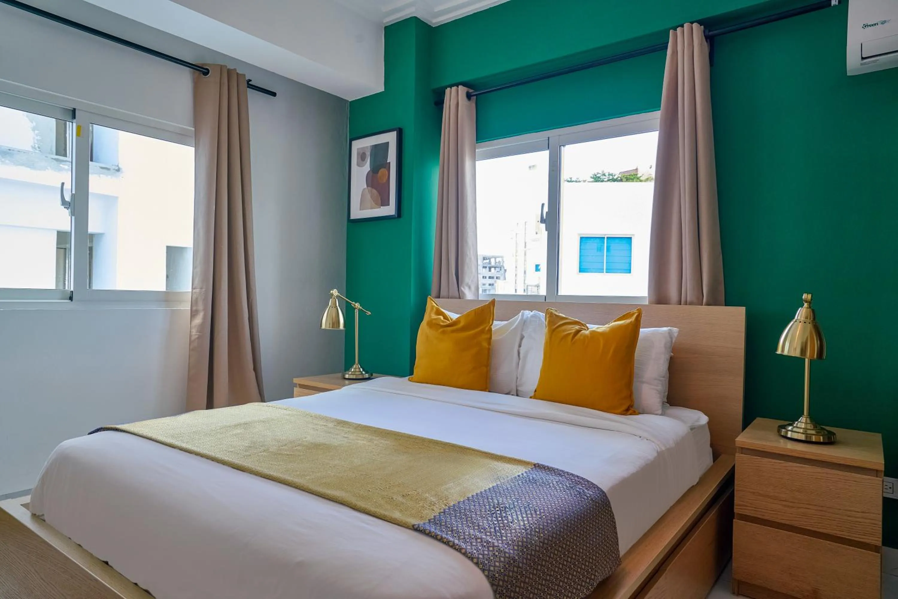 Photo of the whole room, Bed in Central Park Tower