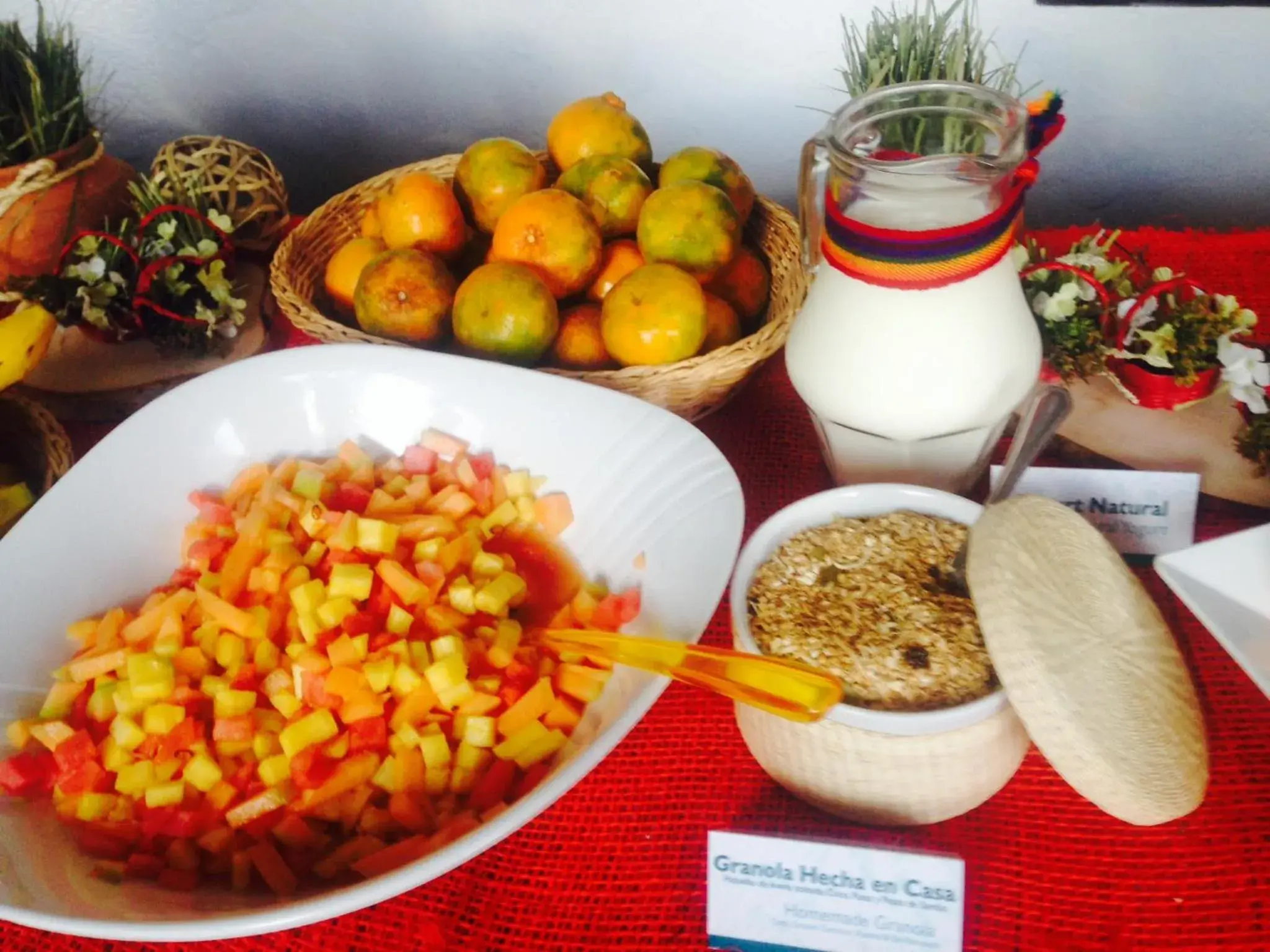 Buffet breakfast in Hacienda Hosteria Chorlavi Buffet breakfast in Hacienda Hosteria Chorlavi