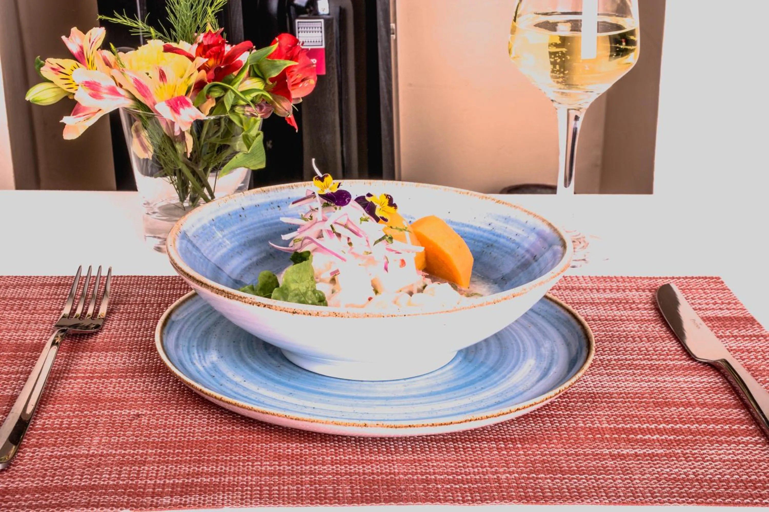 Food close-up in Casona les Pleiades