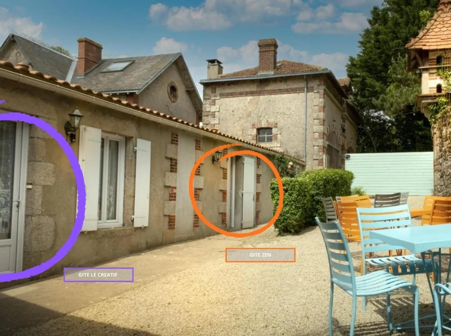 Patio in Le Château des Tourelles en Vendée