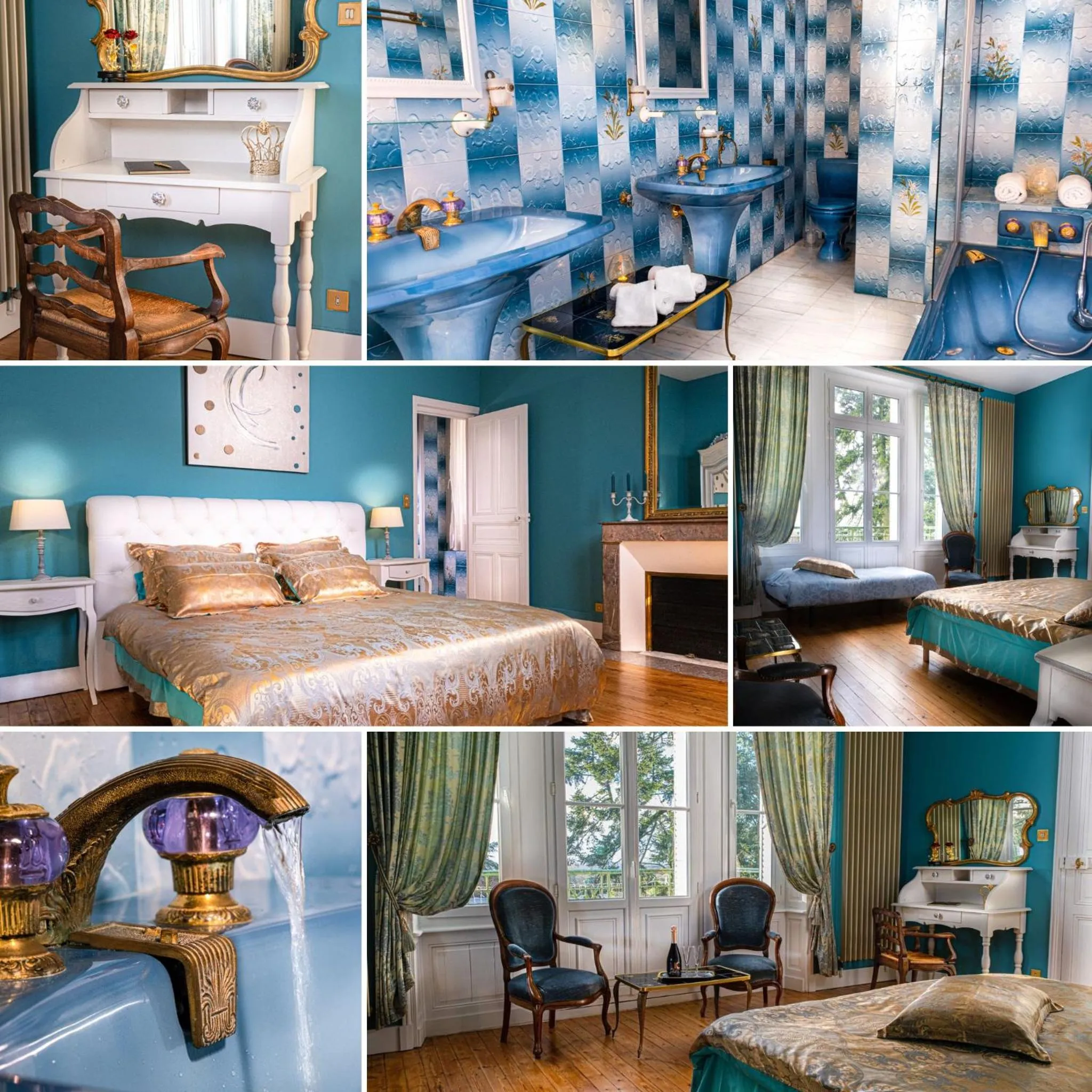 Bedroom, Bed in Le Château des Tourelles en Vendée