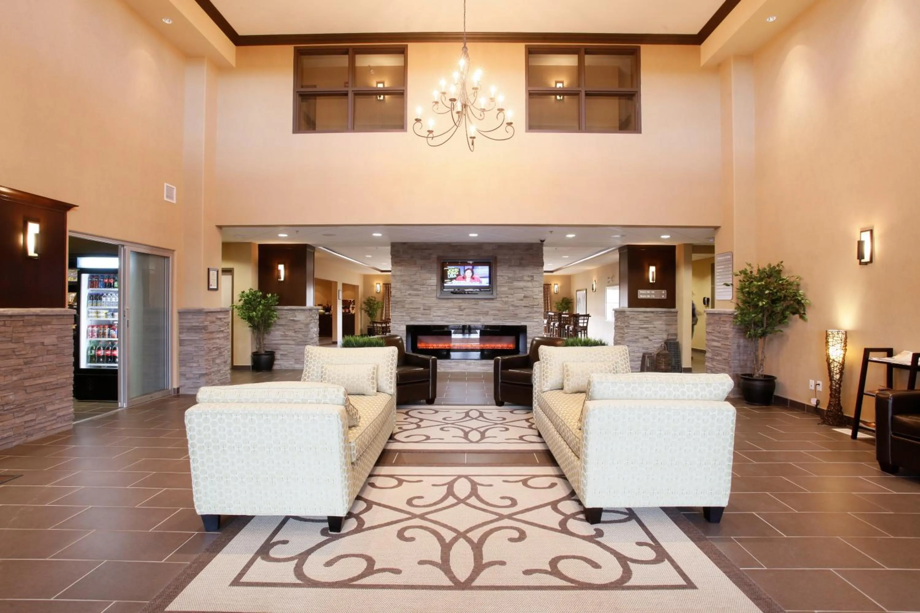 Lobby or reception in Vegreville Suites