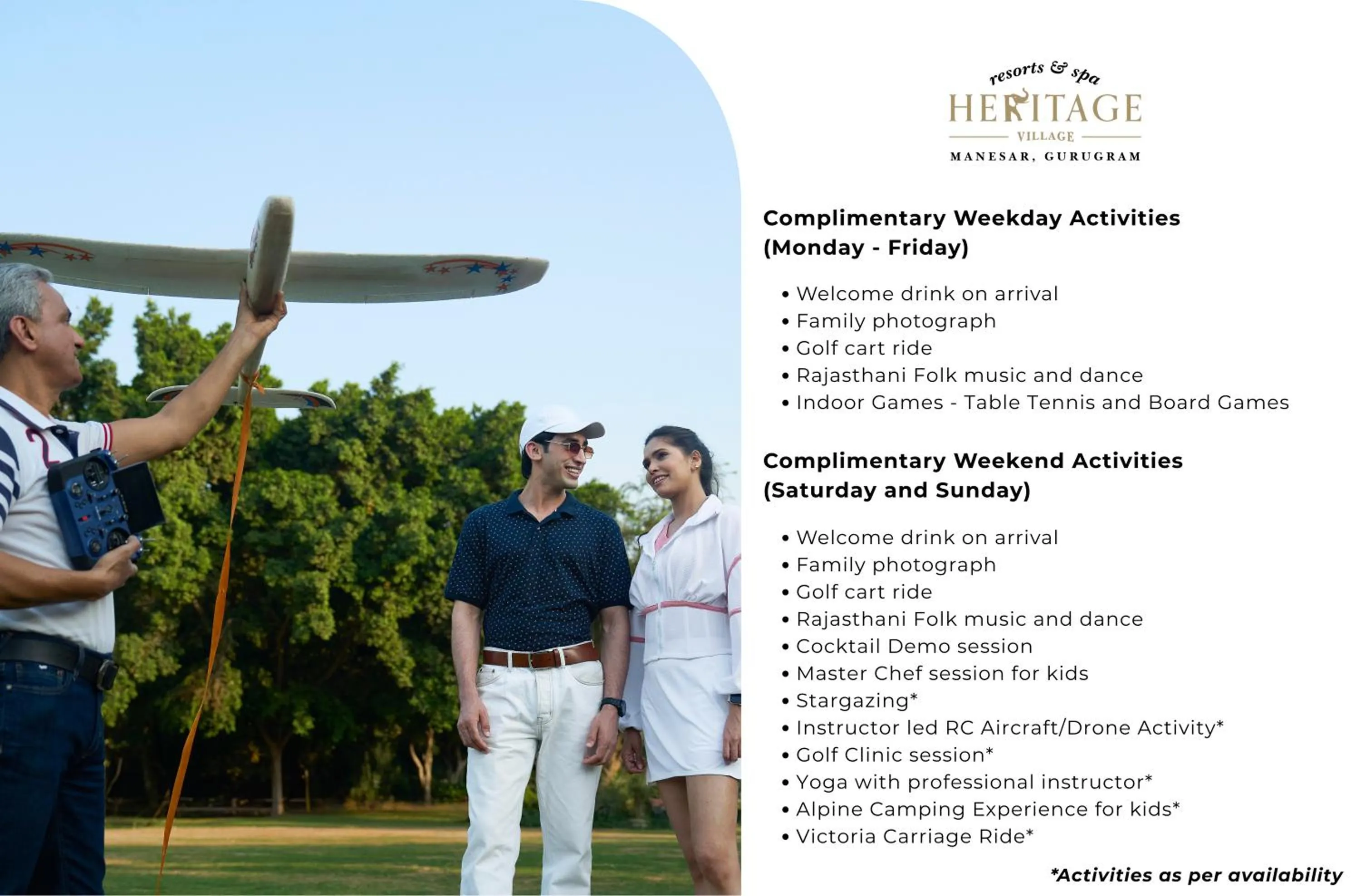 Activities in Heritage Village Resort & Spa Manesar-Gurgaon