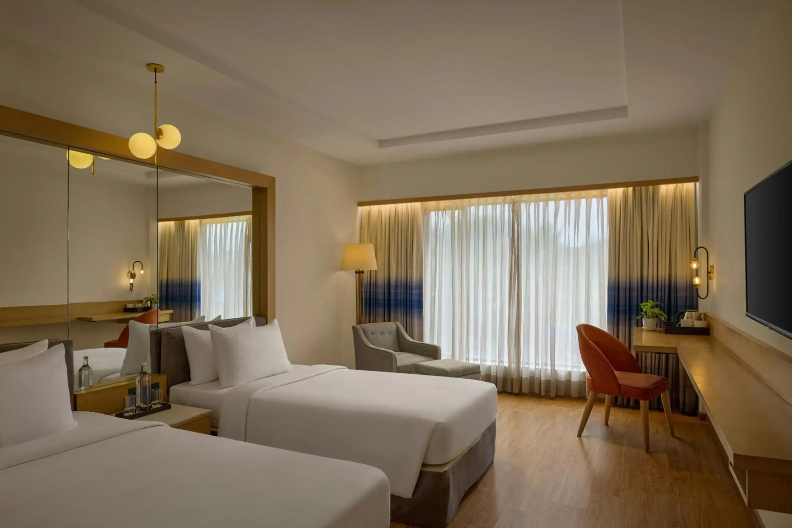 Photo of the whole room, Bed in The Fern Residency Ahmedabad, Subhash Bridge, Series by Marriott Photo of the whole room, Bed in The Fern Residency Ahmedabad, Subhash Bridge, Series by Marriott