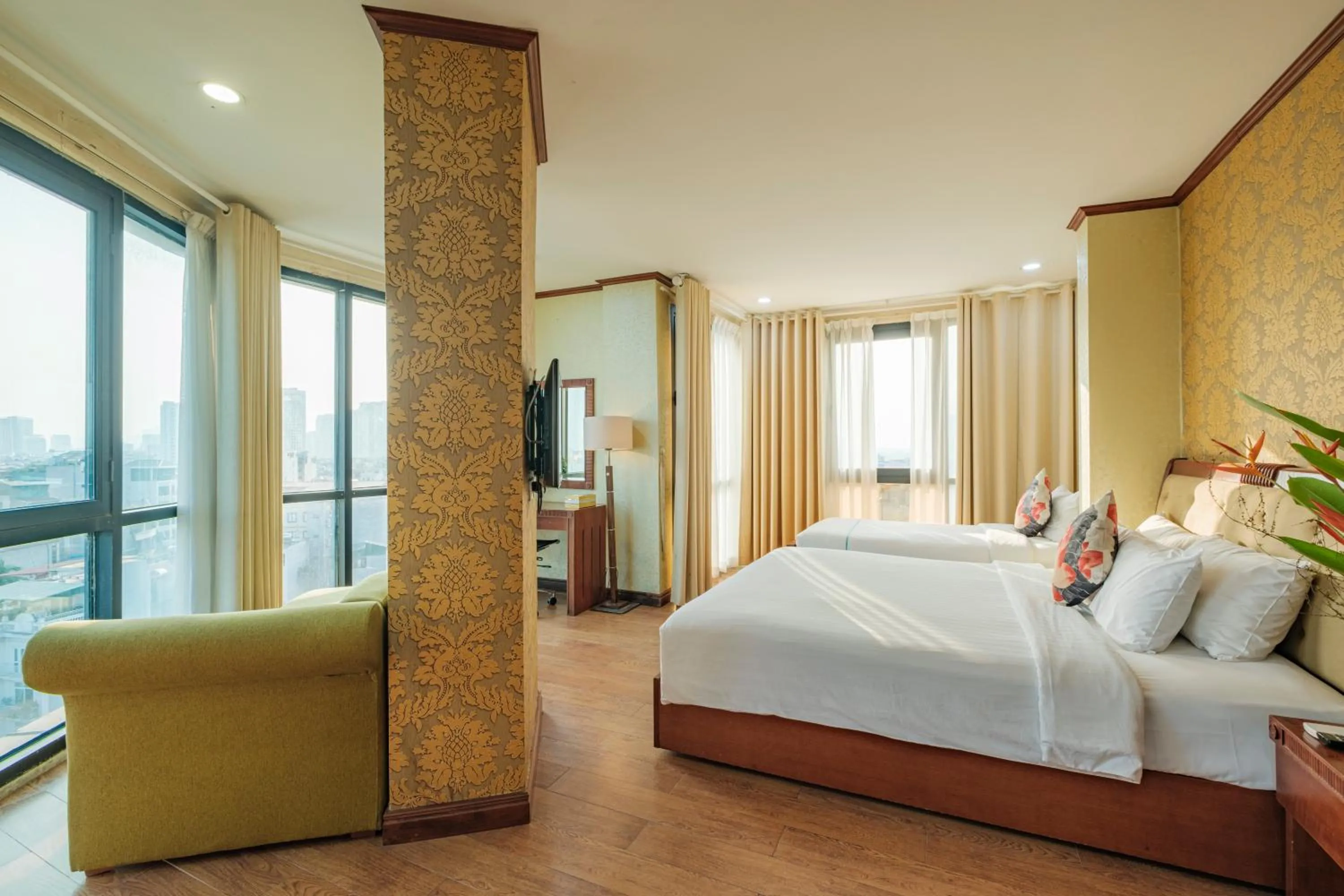 Bed in Sunset Westlake Hanoi Hotel