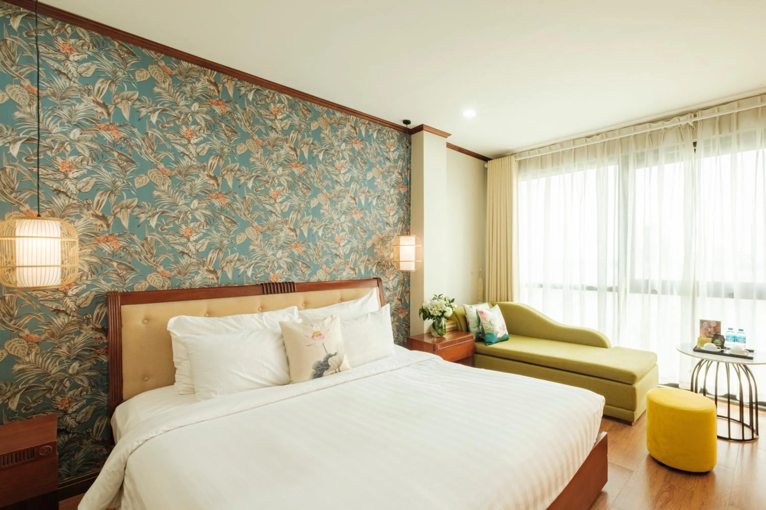 Bed in Sunset Westlake Hanoi Hotel