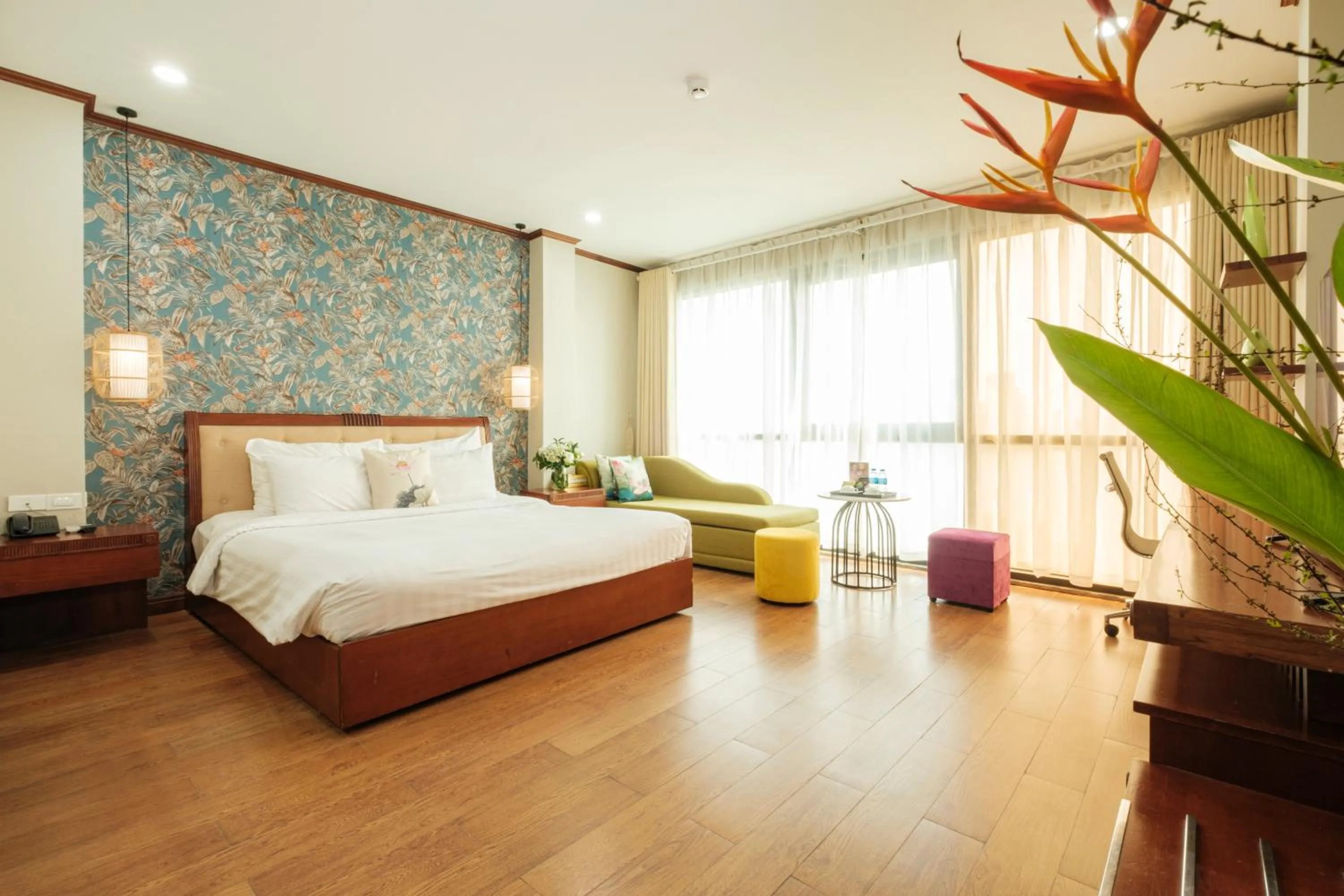 Bed in Sunset Westlake Hanoi Hotel