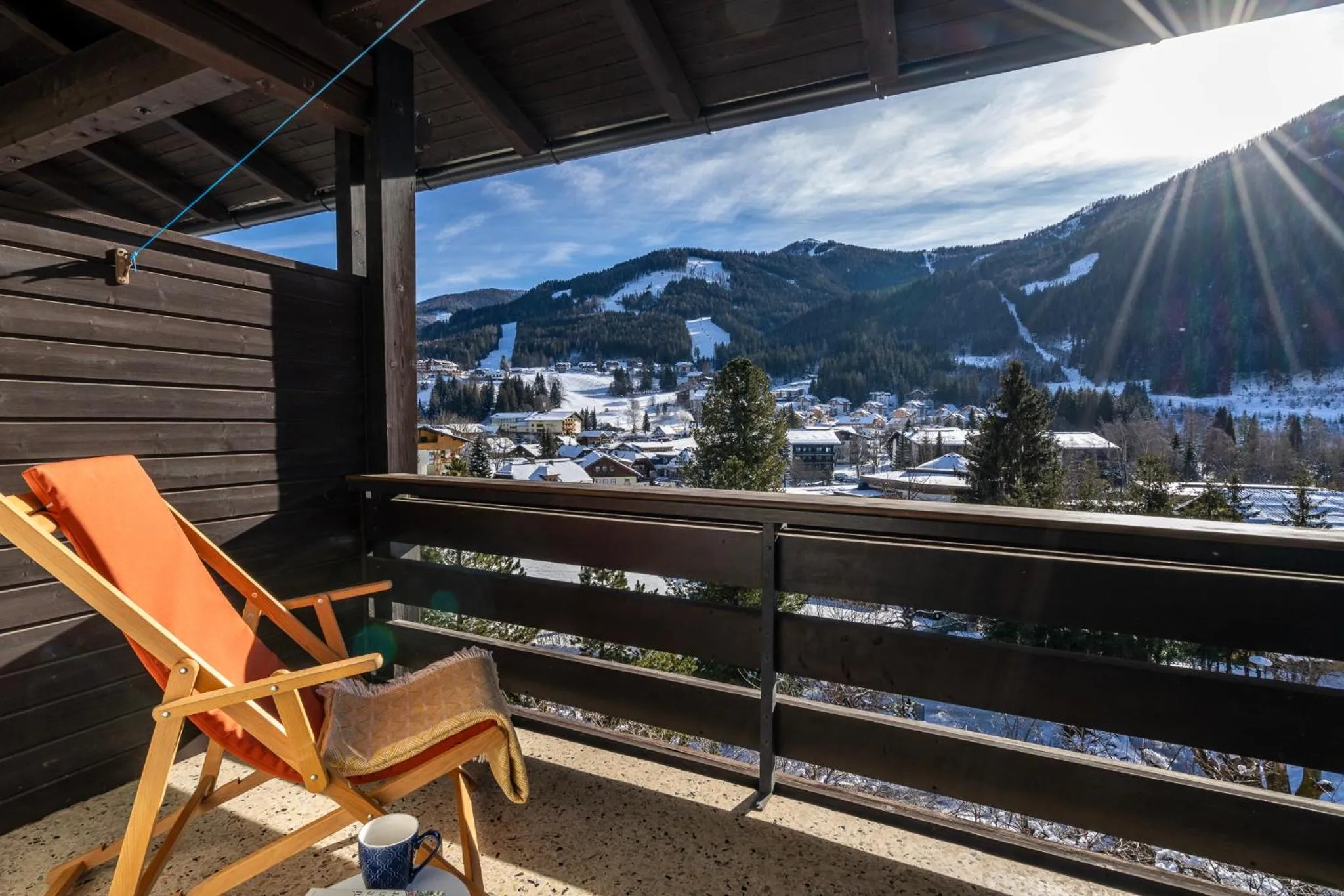 Balcony/Terrace in Gästehaus Schusser an der Therme, Frühstück, Doppelzimmer und Ferienwohnung