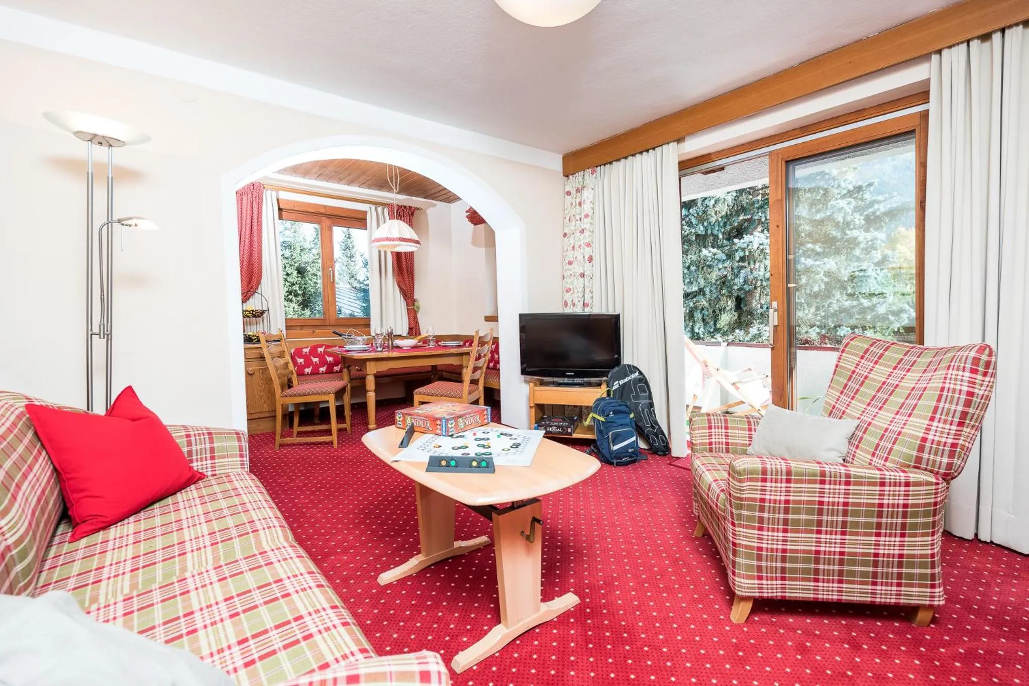Living room in Gästehaus Schusser an der Therme, Frühstück, Doppelzimmer und Ferienwohnung