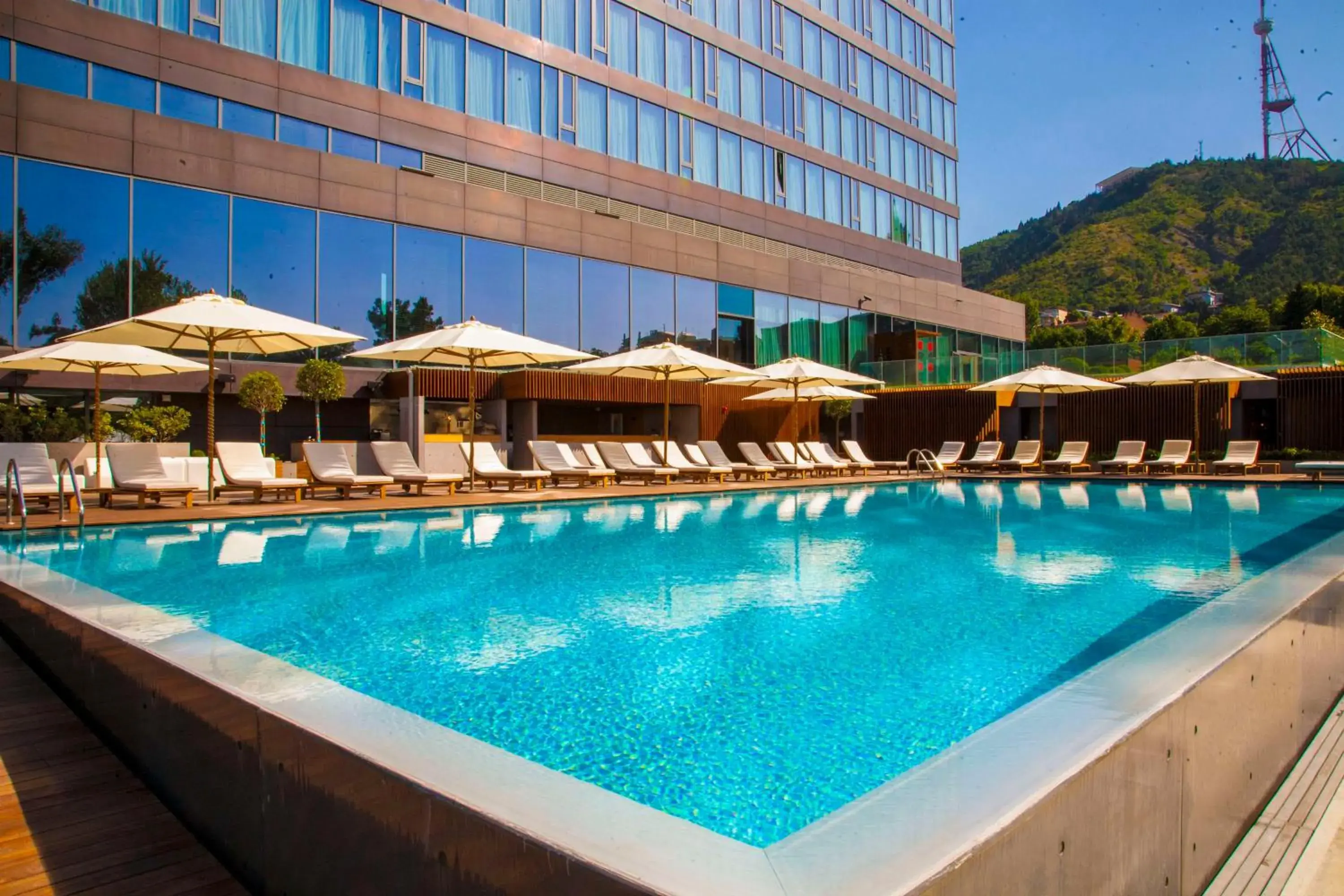 Pool view in Radisson Blu Iveria Hotel Pool view in Radisson Blu Iveria Hotel