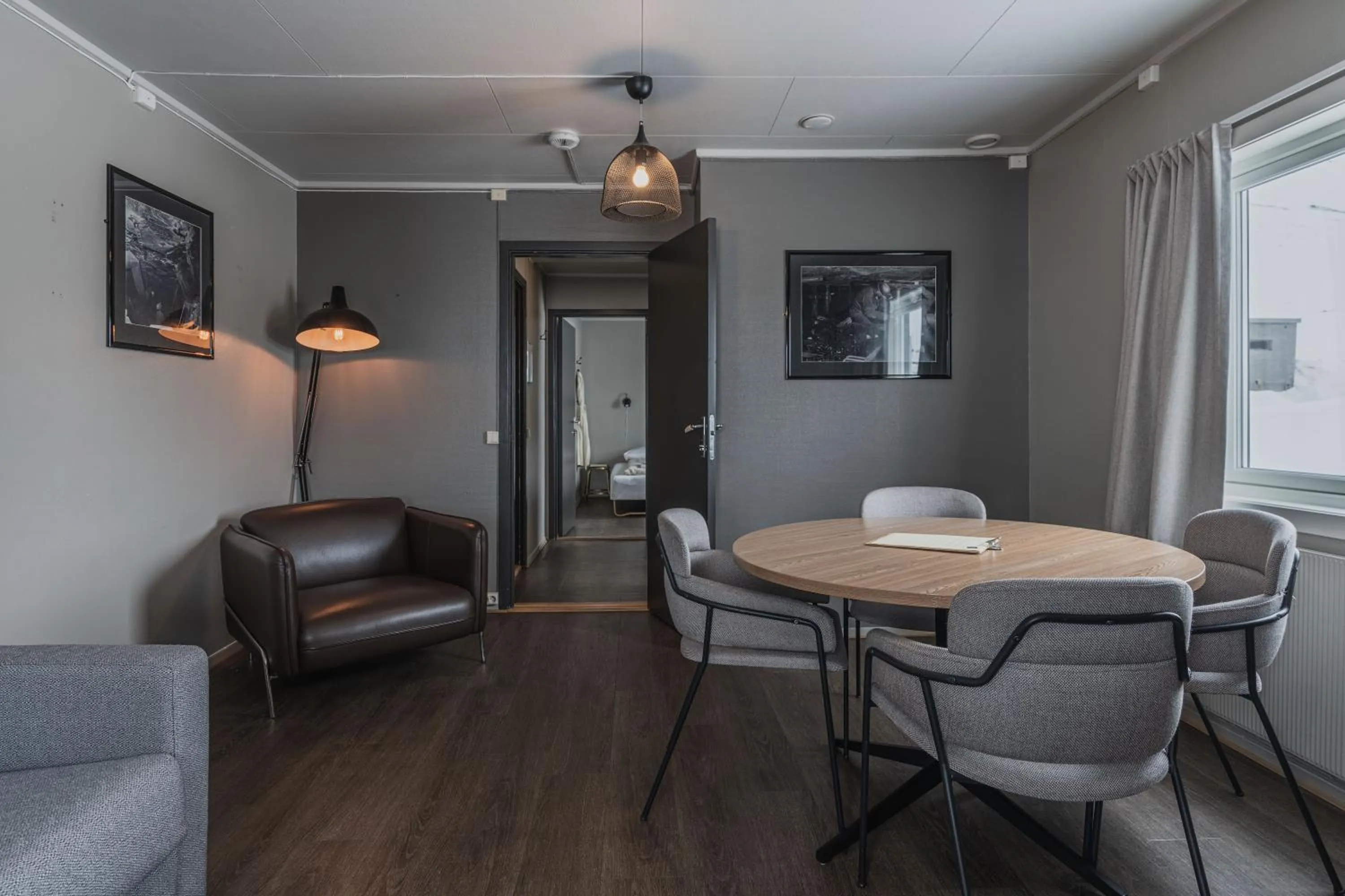Living room in Coal Miners’ Cabins