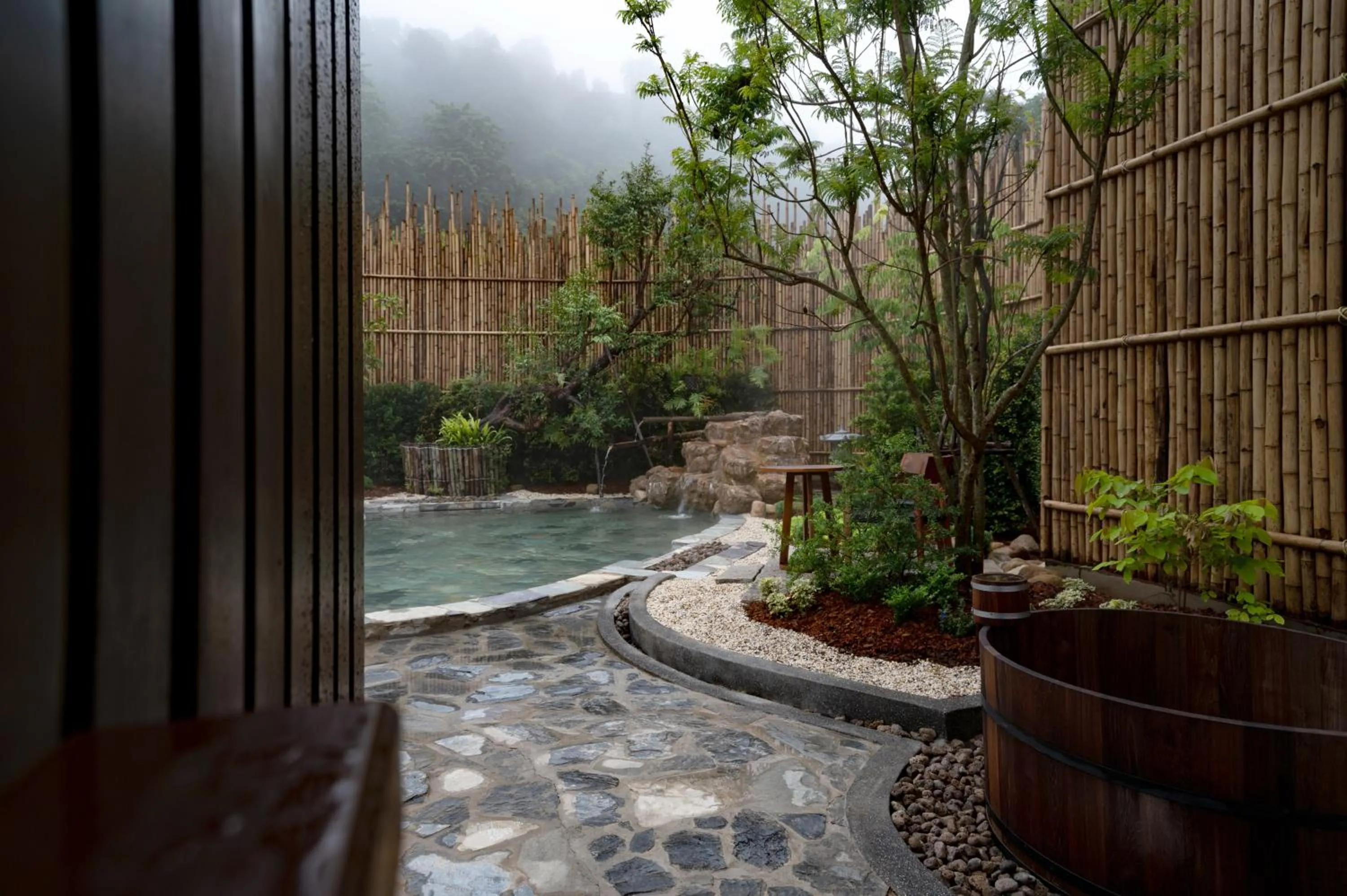 Hot Spring Bath in Onsen at Moncham