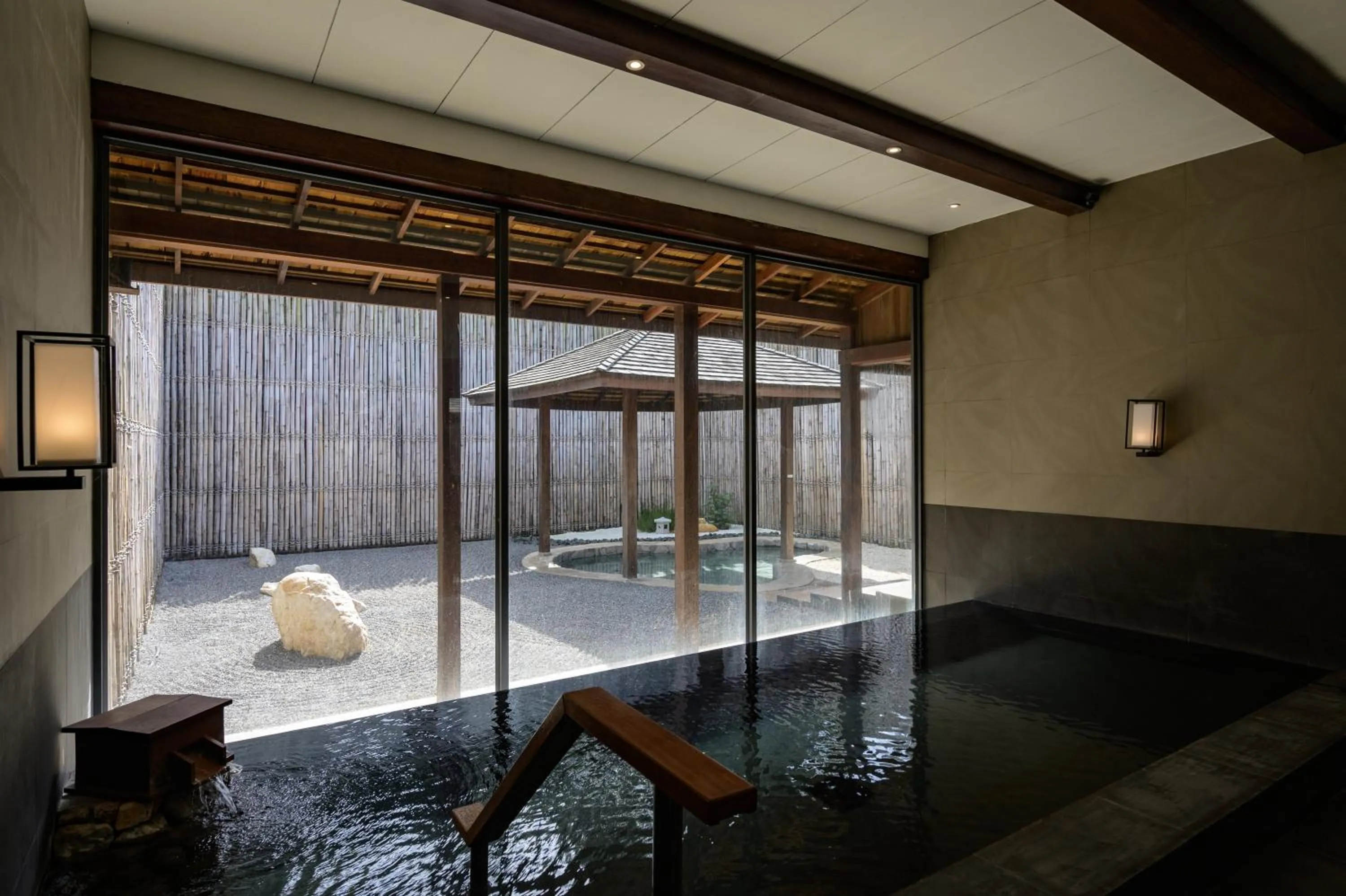 Hot Spring Bath in Onsen at Moncham