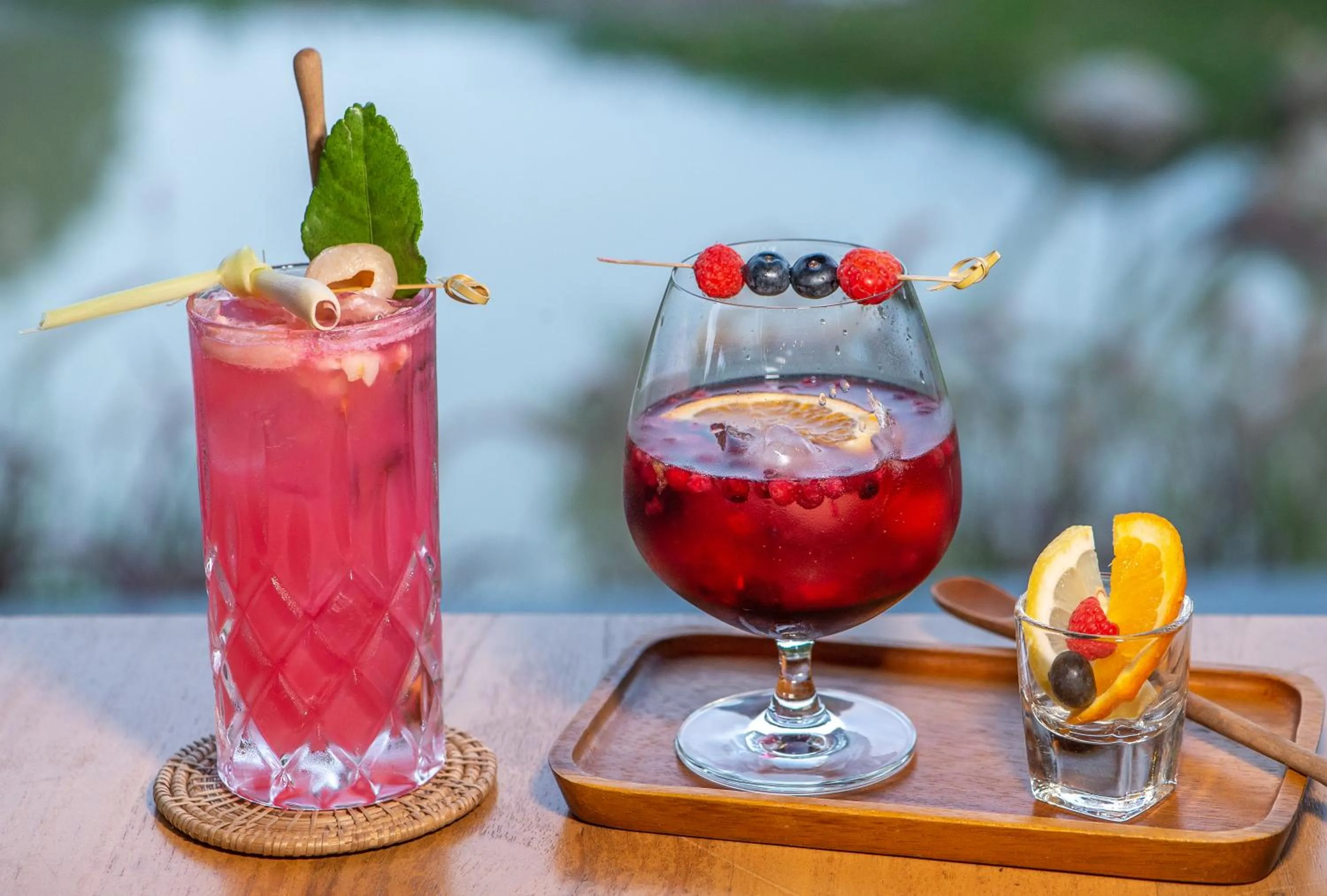 Drinks in Onsen at Moncham