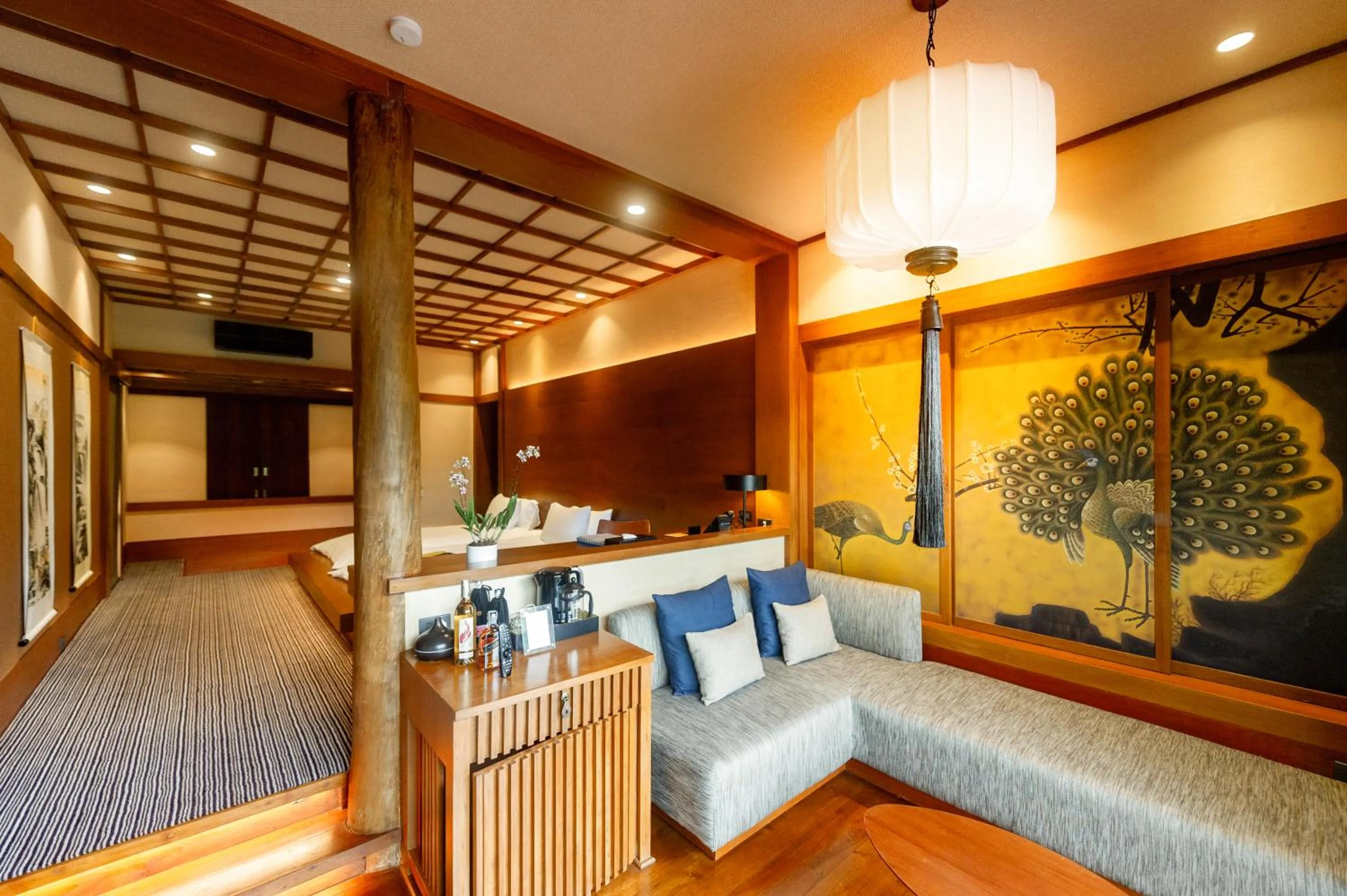 Seating area in Onsen at Moncham